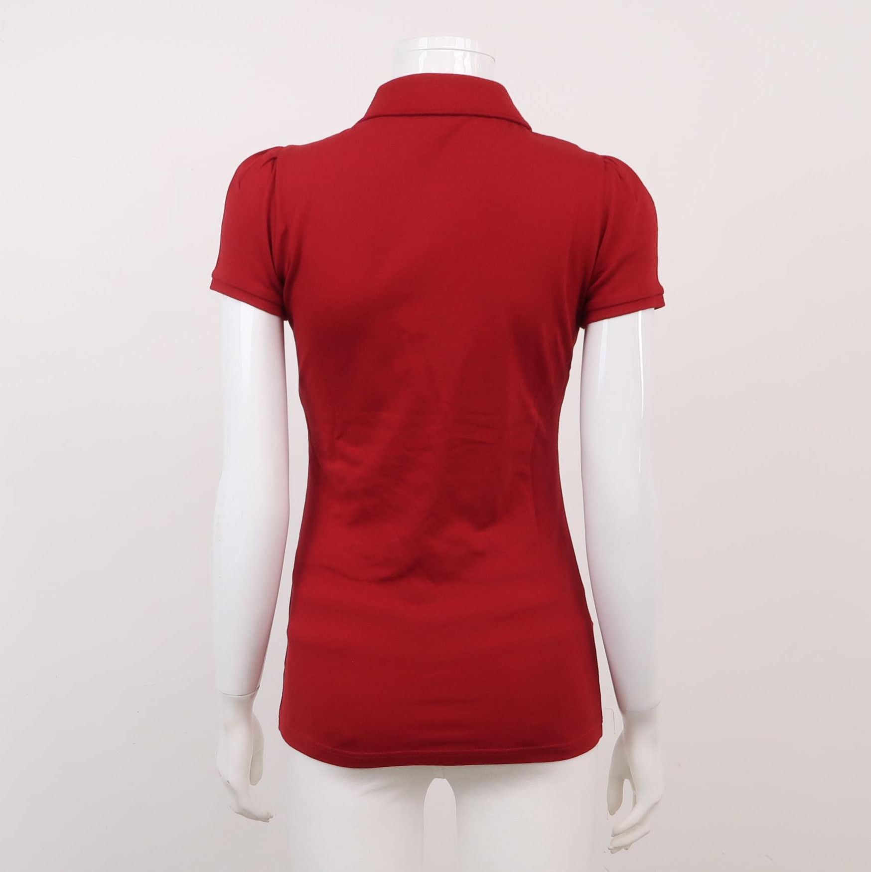 Burberry Burberry Brit Red Cotton Polo Shirt 0079 Size US XS / EU 42 / 0 - 2 Thumbnail