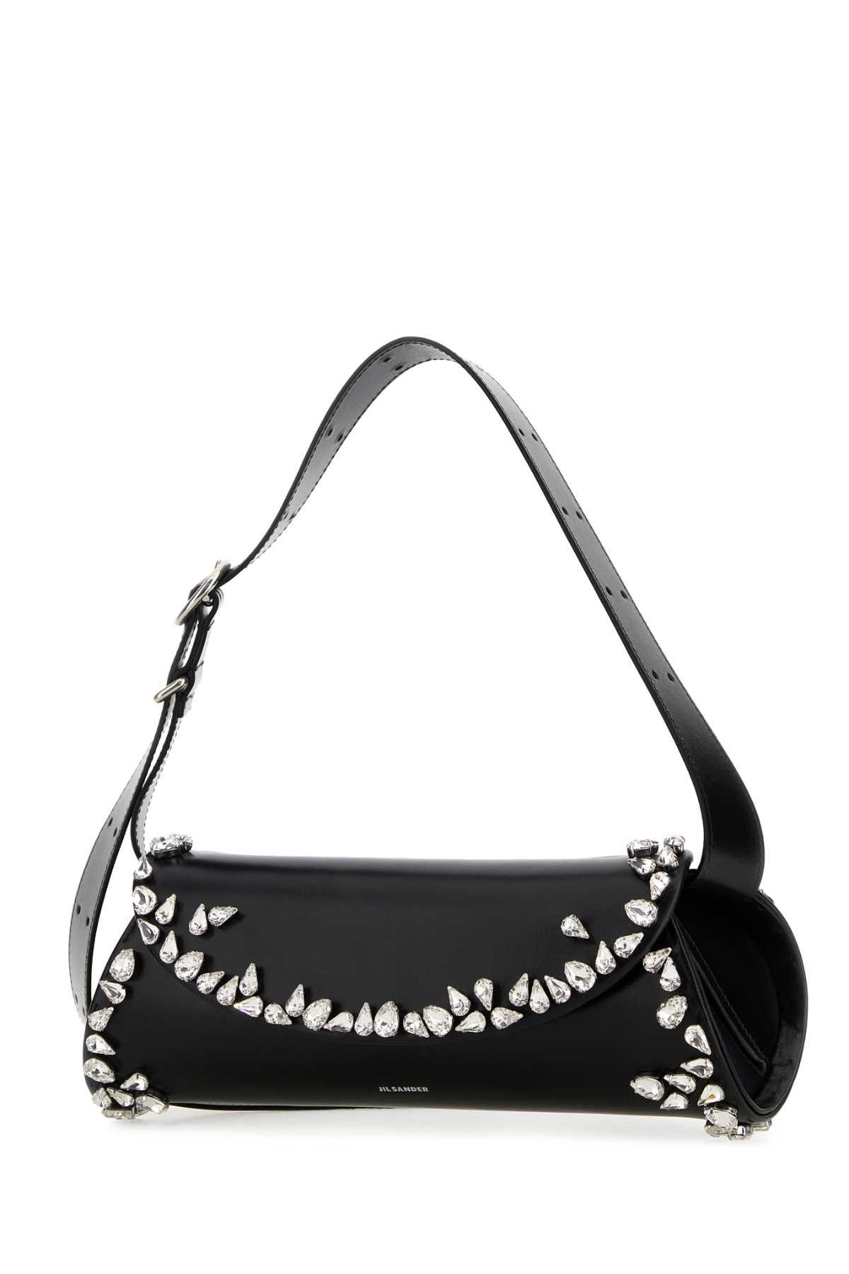 Jil Sander Black Leather Small Cannolo Crossbody Bag Size ONE SIZE - 2 Thumbnail