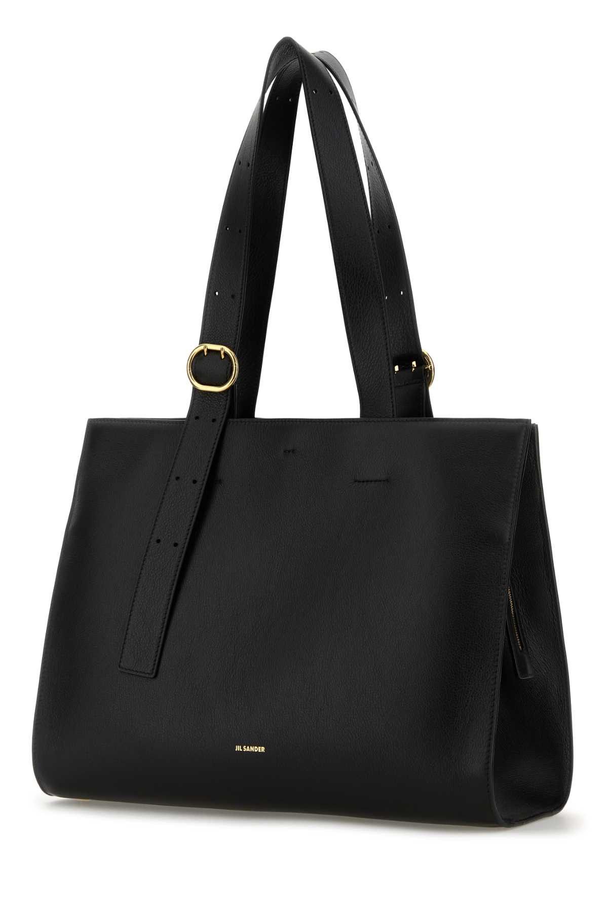 Jil Sander Black Leather Shopping Bag Size ONE SIZE - 2 Thumbnail