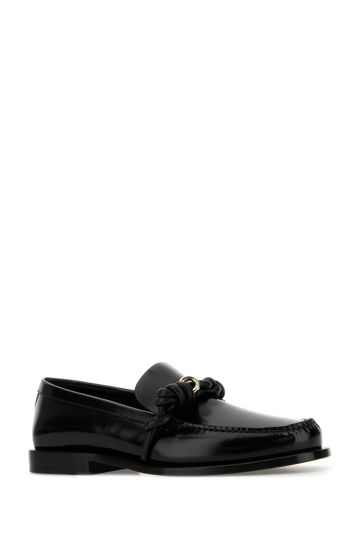 Jil Sander Black Leather Tangle Loafers Size US 6 / IT 36 - 2 Thumbnail