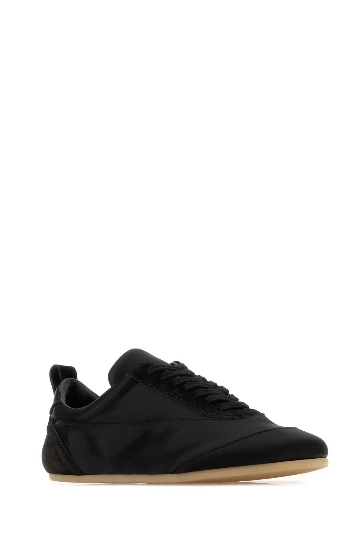 Jil Sander Black Satin And Suede Sneakers Size US 10 / IT 40 - 2 Thumbnail