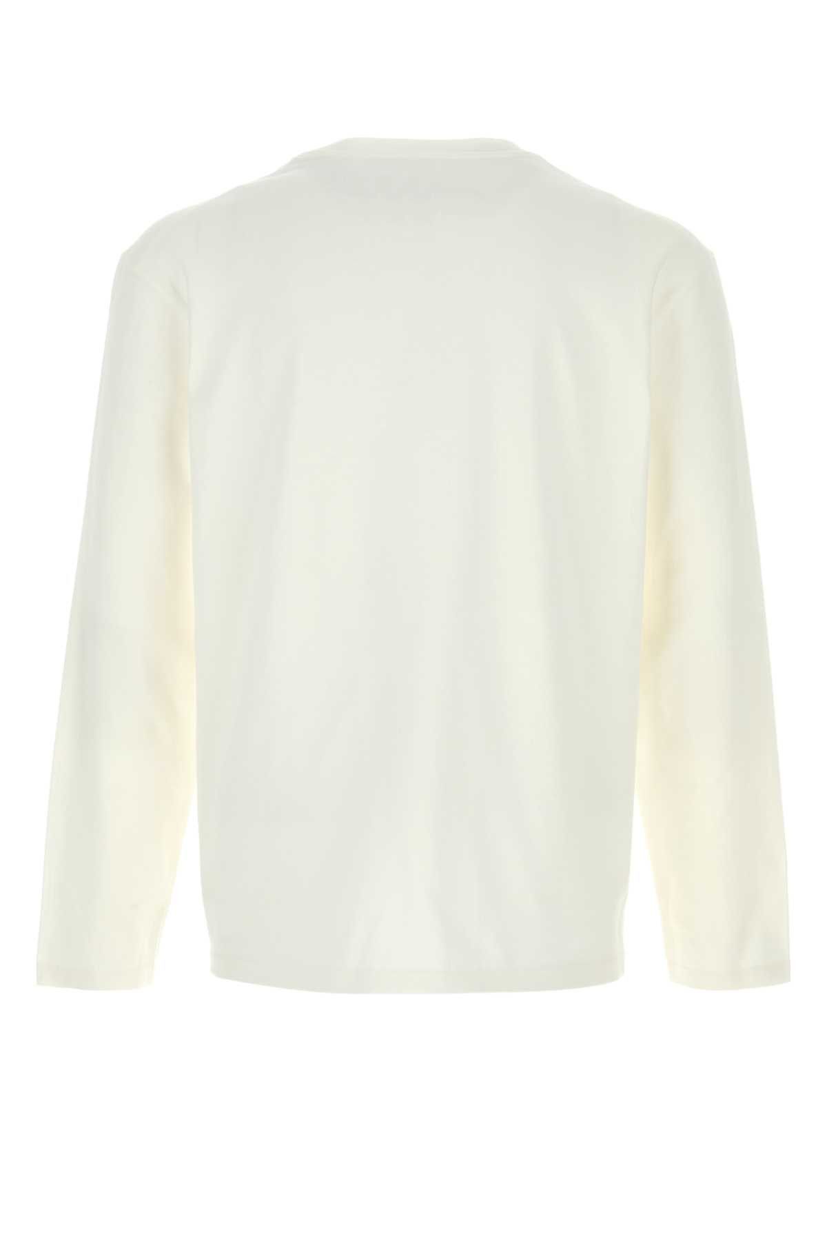 Jil Sander White Cotton T-Shirt Size US L / EU 52-54 / 3 - 2 Thumbnail