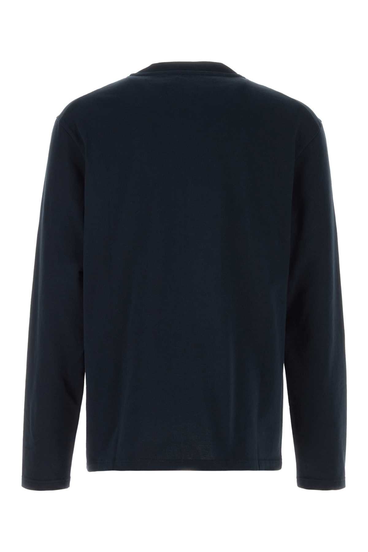 Jil Sander Midnight Blue Cotton T-Shirt Size US XL / EU 56 / 4 - 2 Thumbnail