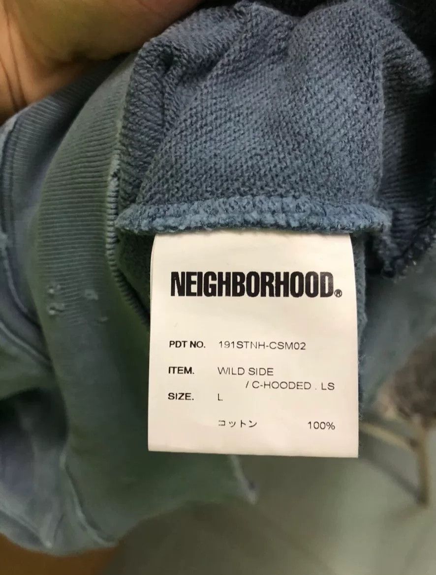 Neighborhood blue distressed hooded sweatshirt Size US L / EU 52-54 / 3 - 2 Thumbnail