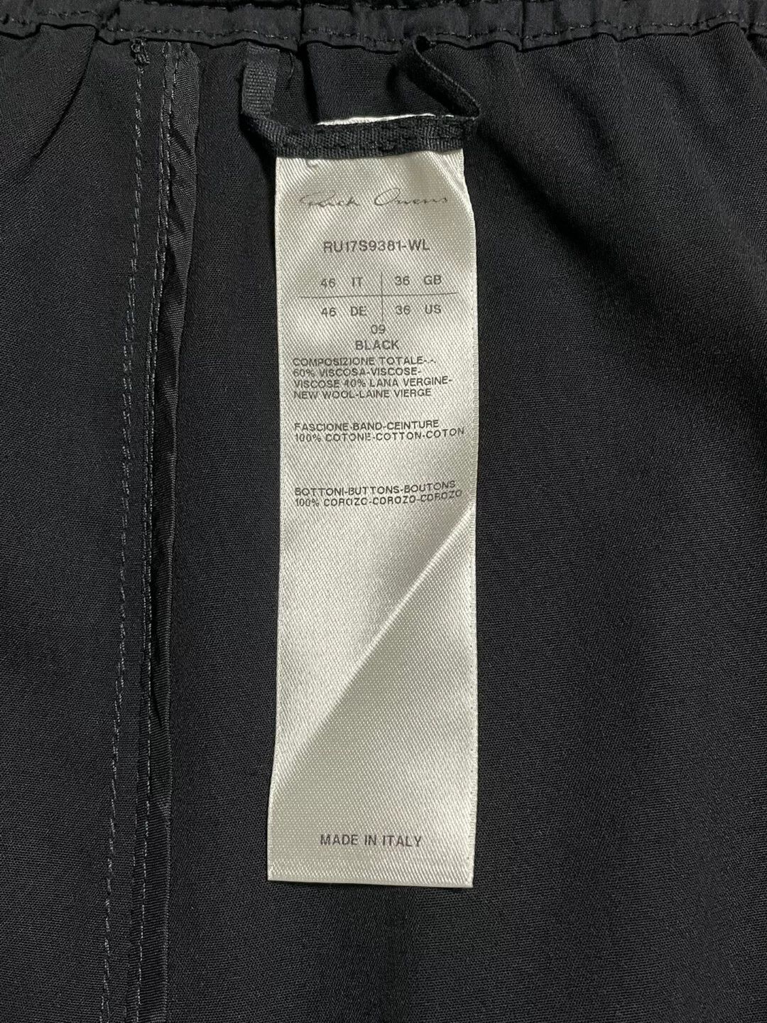 Rick Owens rick owens black cropped pants for men Size US 36 / EU 52 - 3 Thumbnail