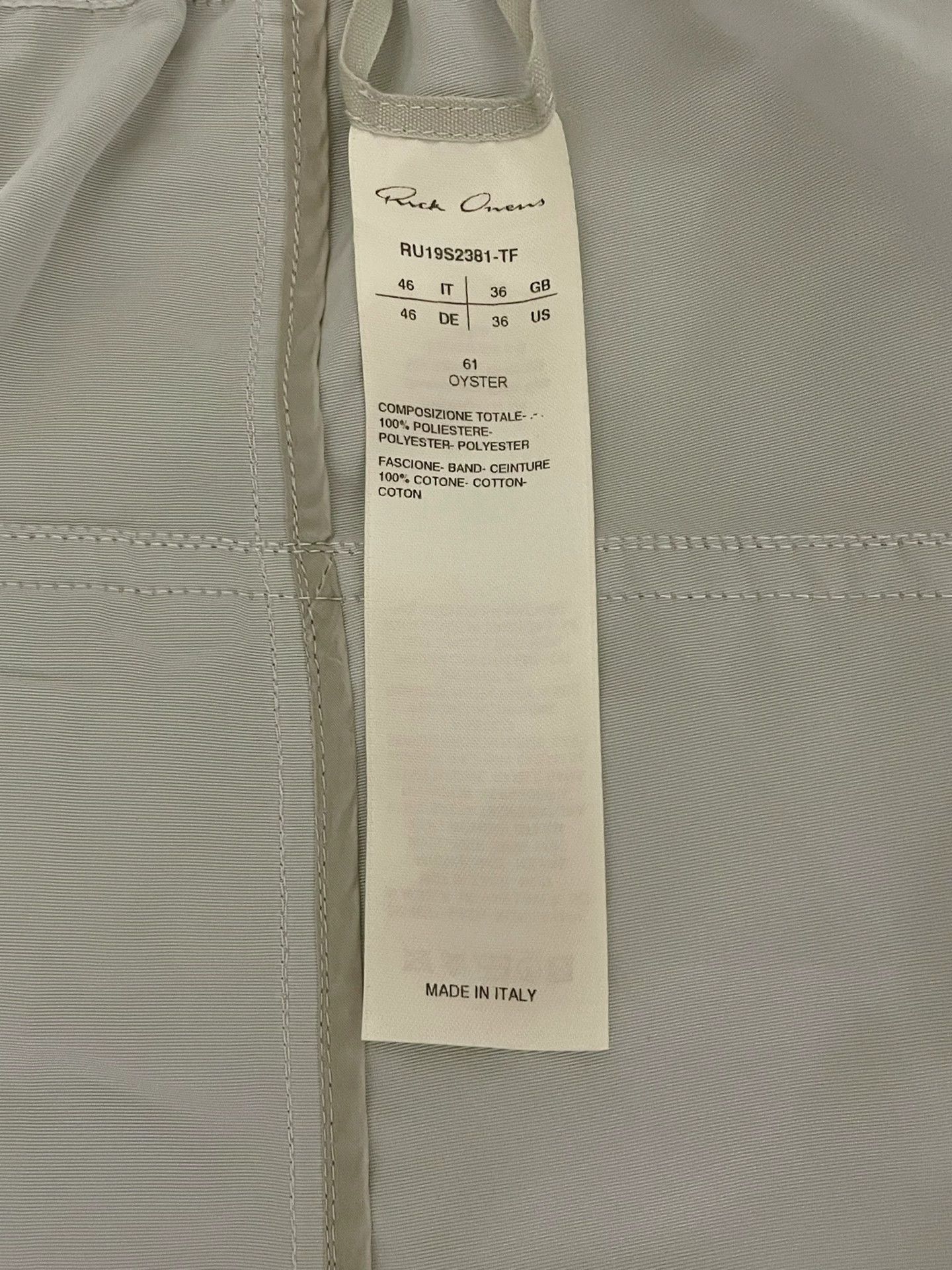Rick Owens rick owens ro cropped pants in oyster color Size US 36 / EU 52 - 3 Thumbnail