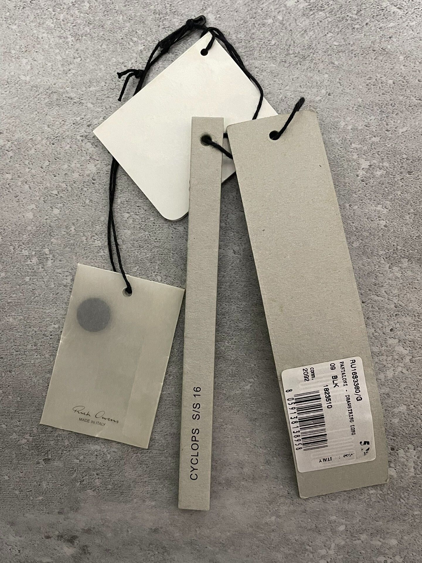 rick owens ro black drop-crotch pants