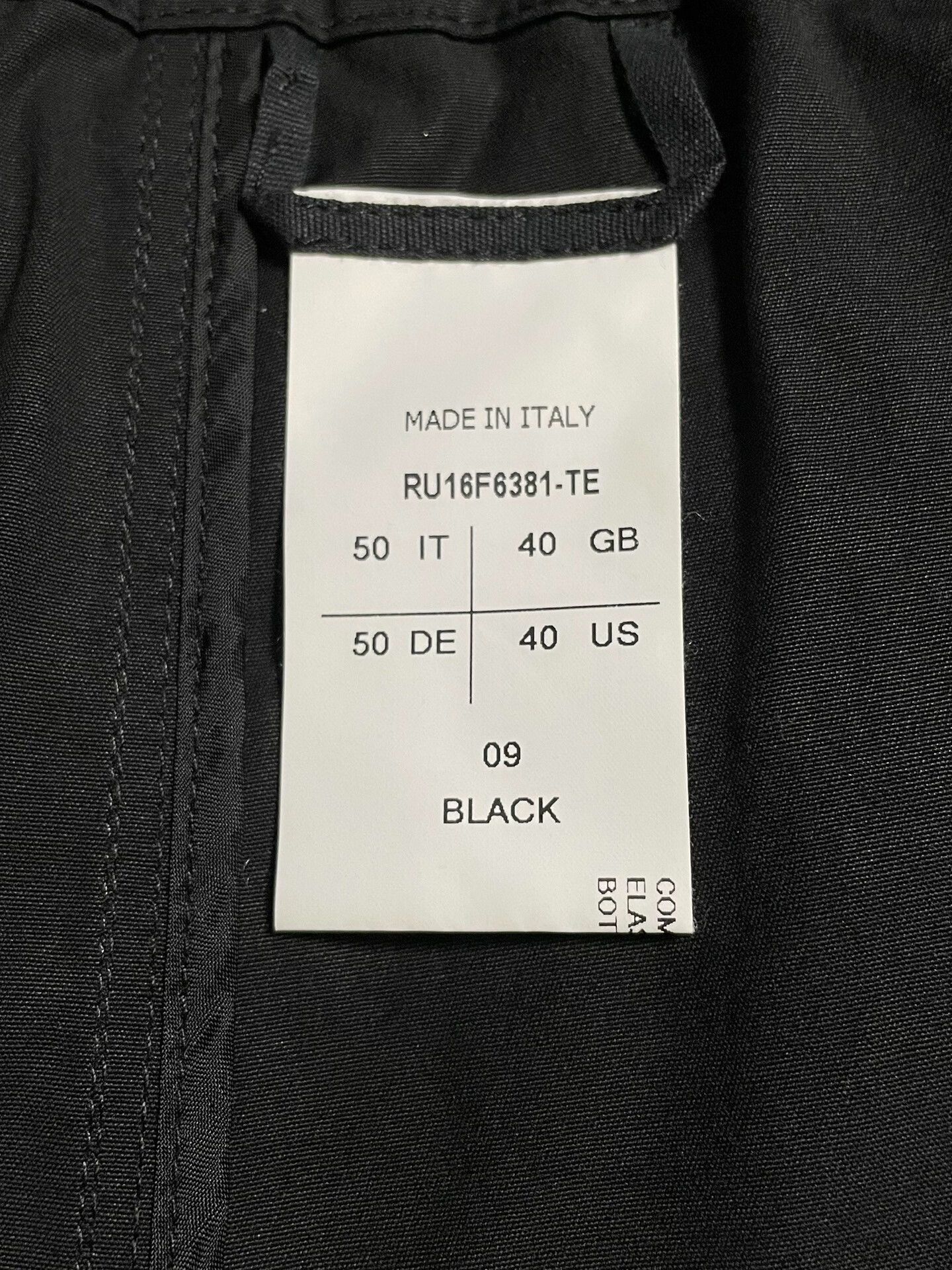 Rick Owens rick owens black cropped pants for men Size US 34 / EU 50 - 3 Thumbnail