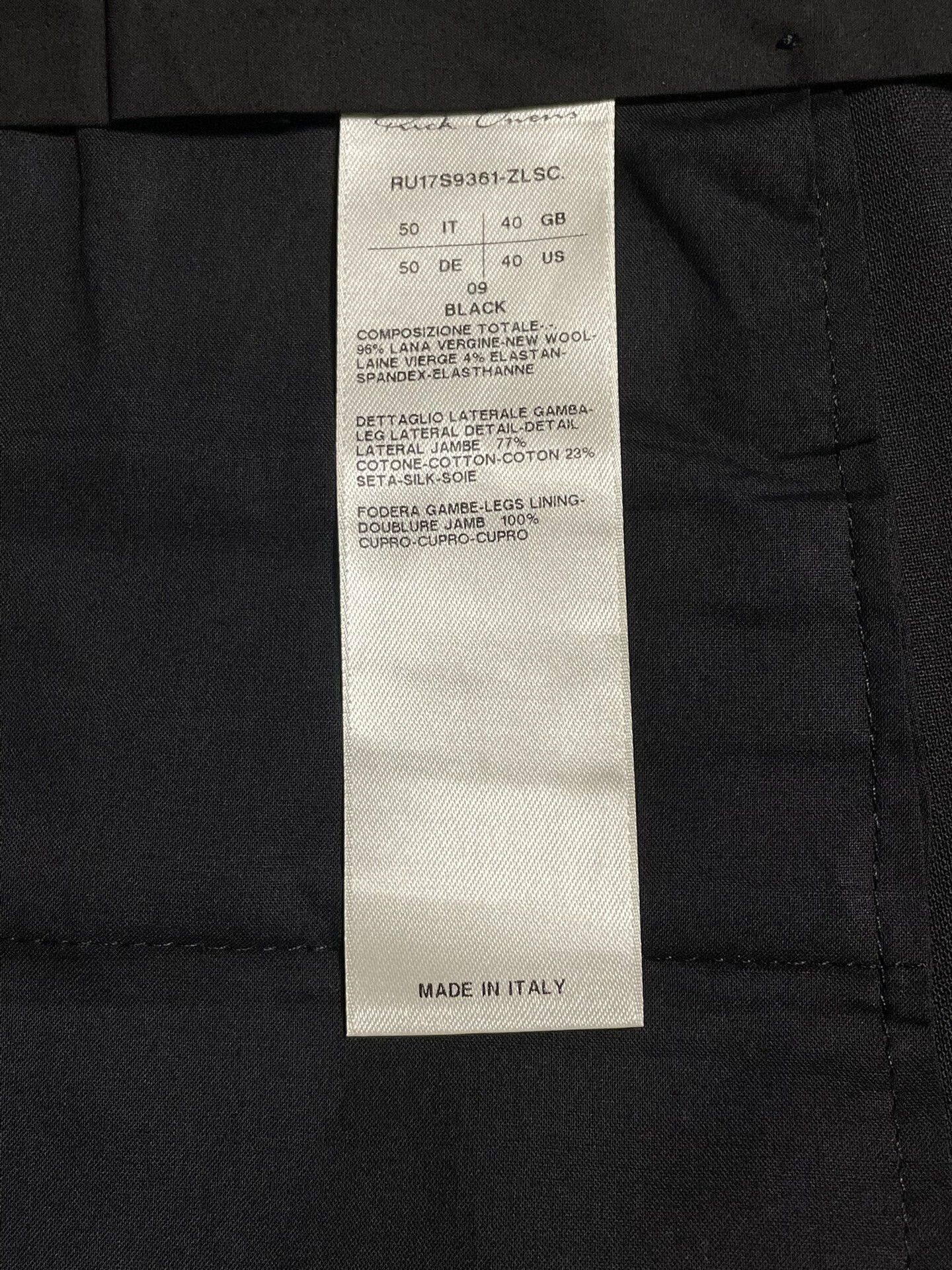 Rick Owens rick owens black cropped dress pants Size US 34 / EU 50 - 3 Thumbnail