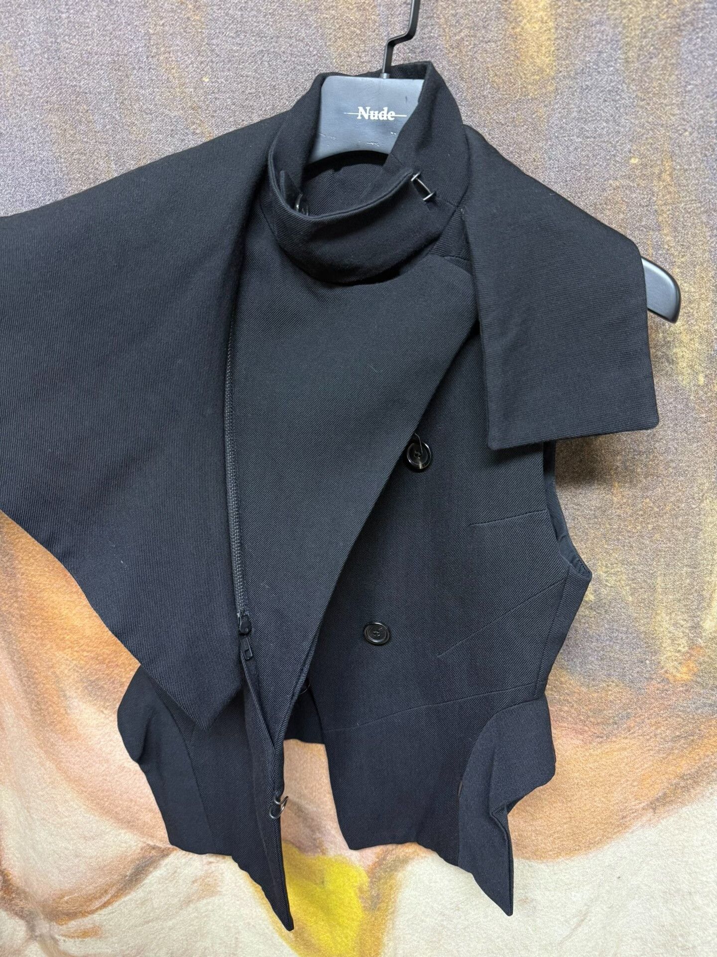 Ann Demeulemeester black layered wool vest by ann demeulemeester Size XS / US 0-2 / IT 36-38 - 4 Thumbnail