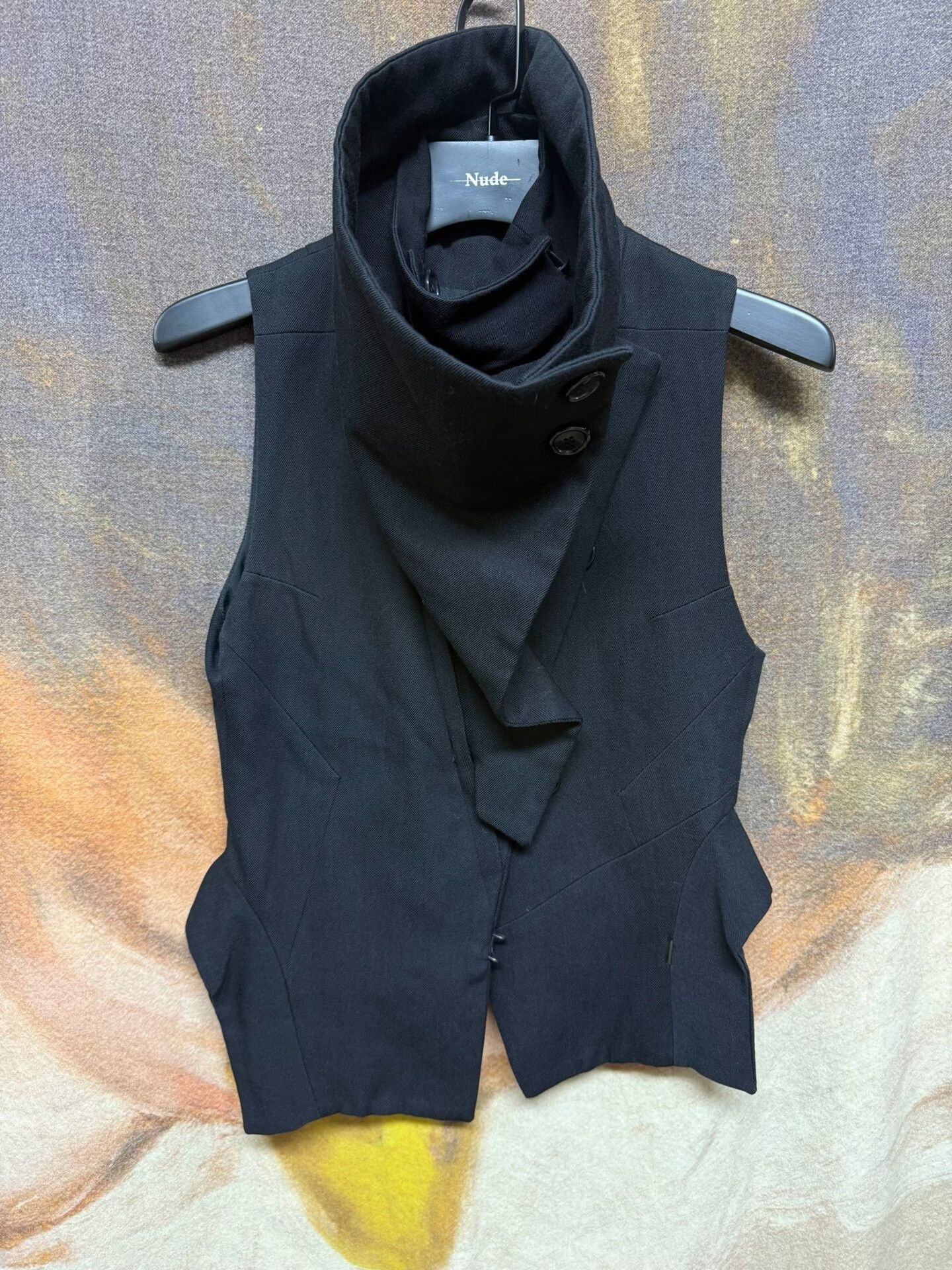 Ann Demeulemeester black layered wool vest by ann demeulemeester Size XS / US 0-2 / IT 36-38 - 2 Thumbnail