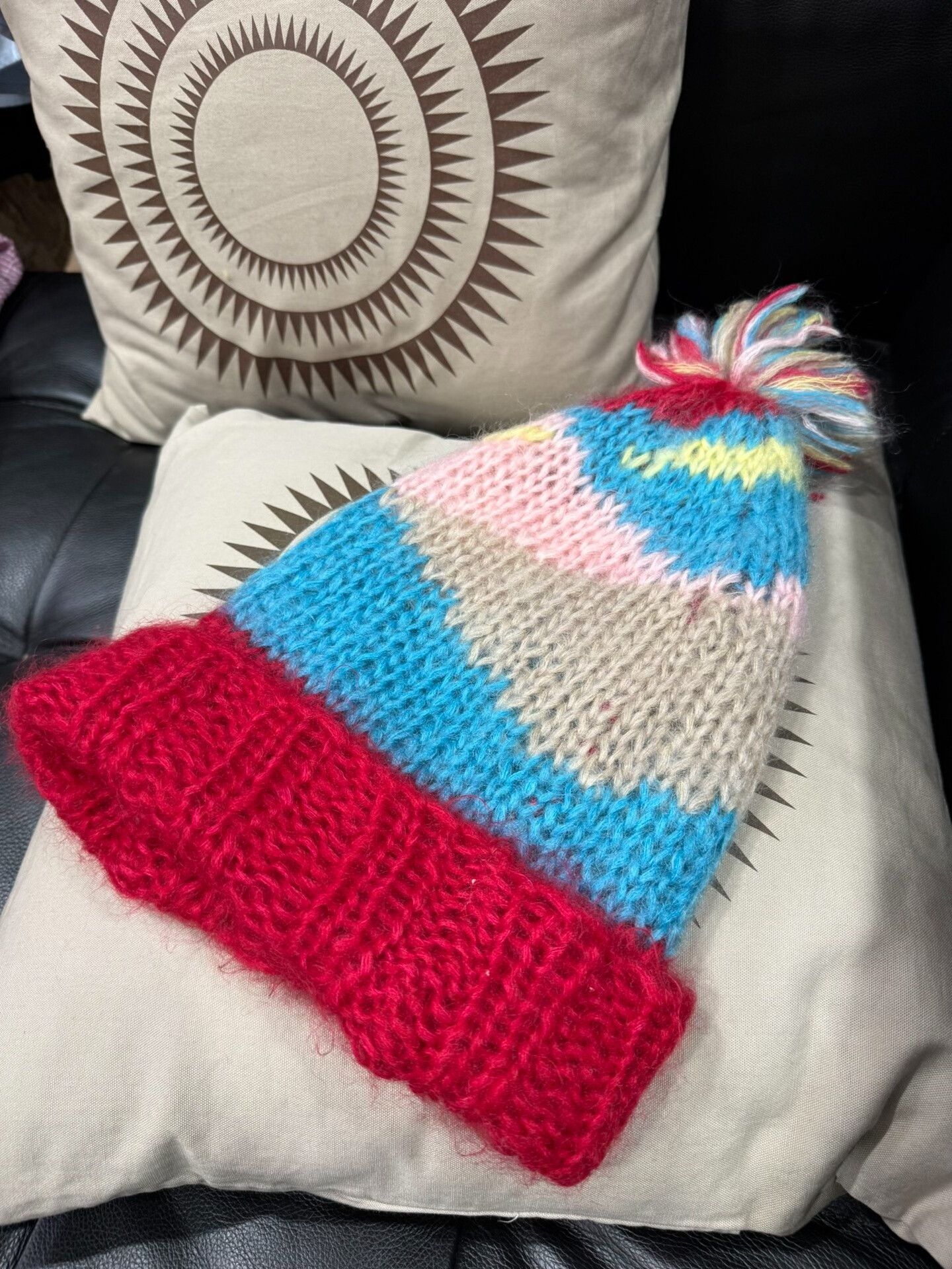Comme des Garcons colorful knitted winter pom pom hat Size ONE SIZE - 4 Thumbnail