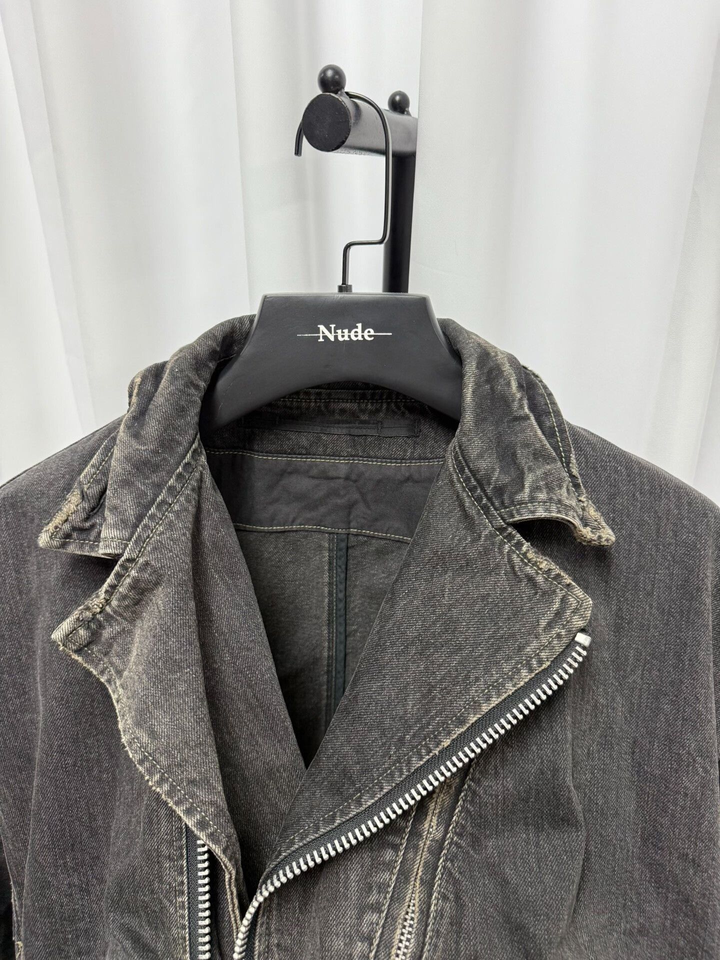 Japanese Brand distressed washed black denim jacket Size US XL / EU 56 / 4 - 6 Thumbnail
