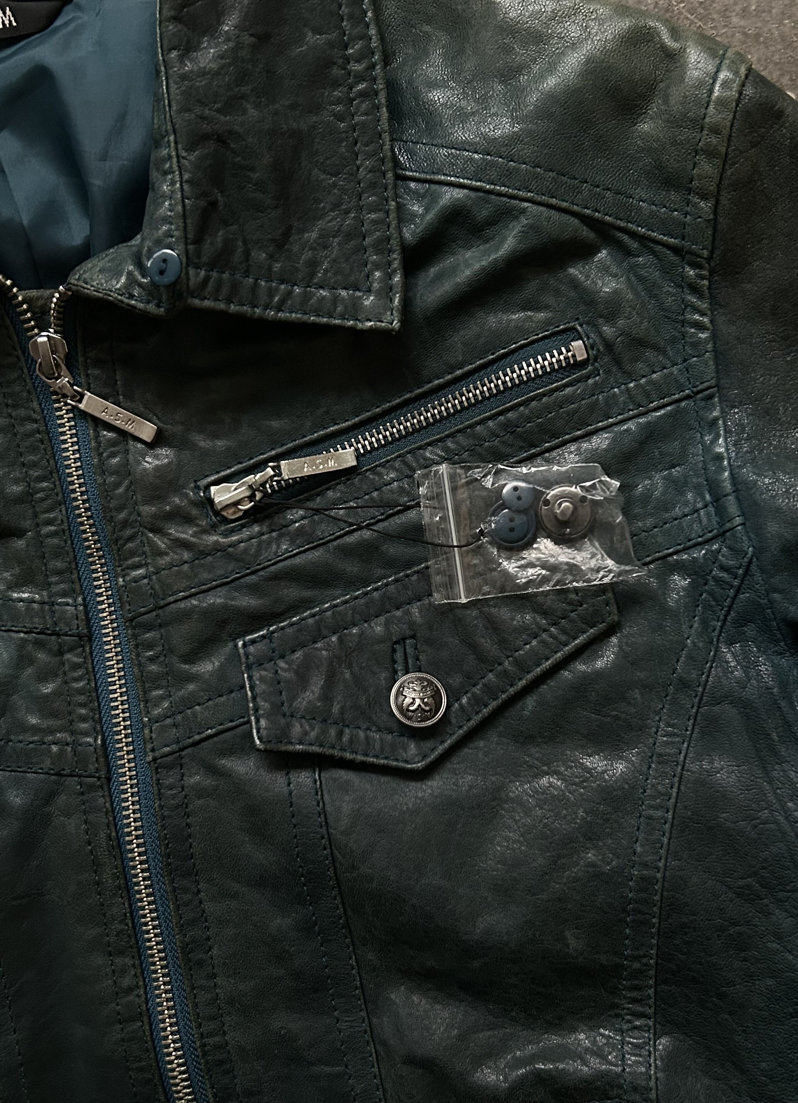 Japanese Brand detachable fur collar distressed leather jacket Size US M / EU 48-50 / 2 - 5 Thumbnail