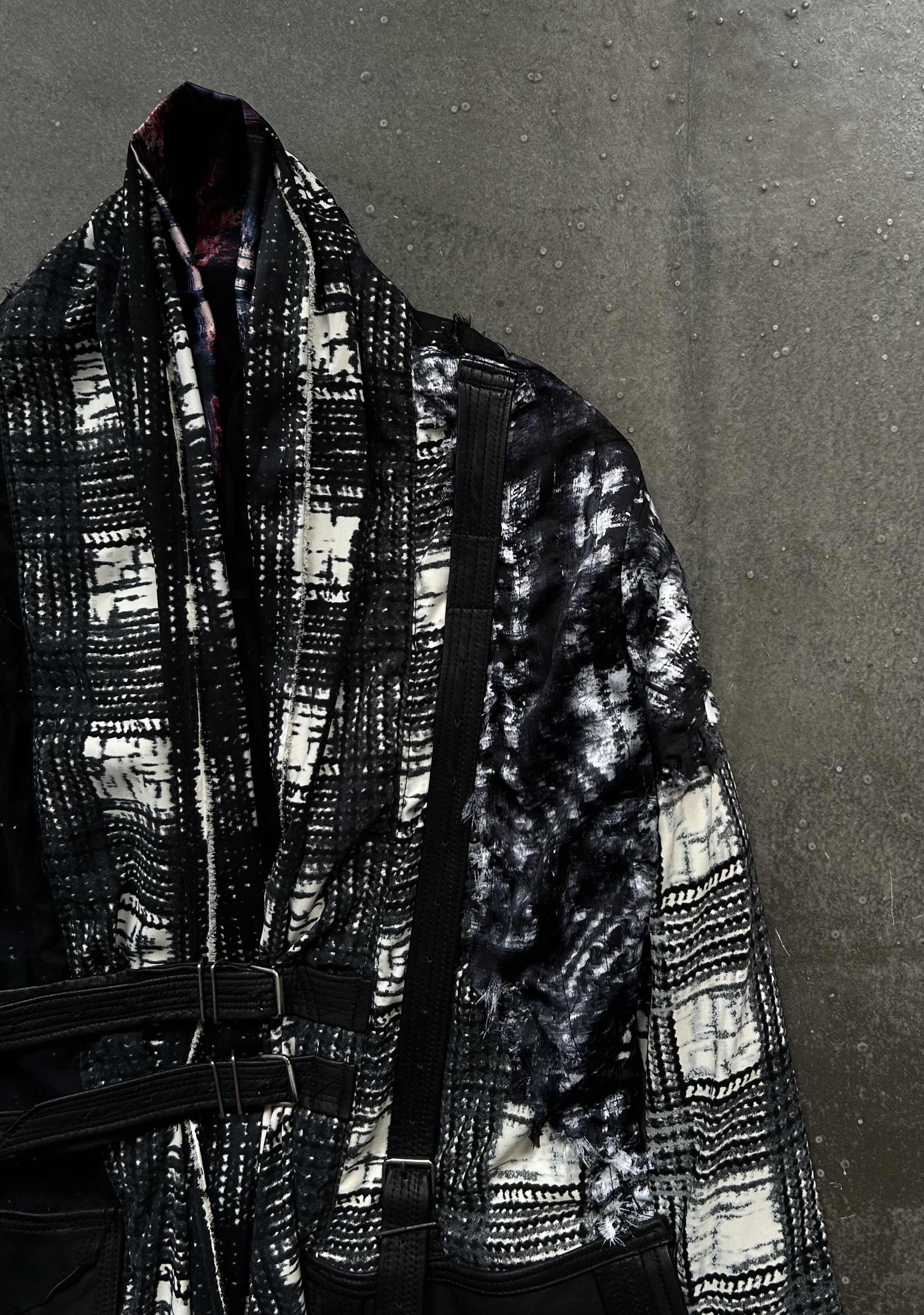 Japanese Brand stylish patchwork long coat by TT Size US L / EU 52-54 / 3 - 3 Thumbnail