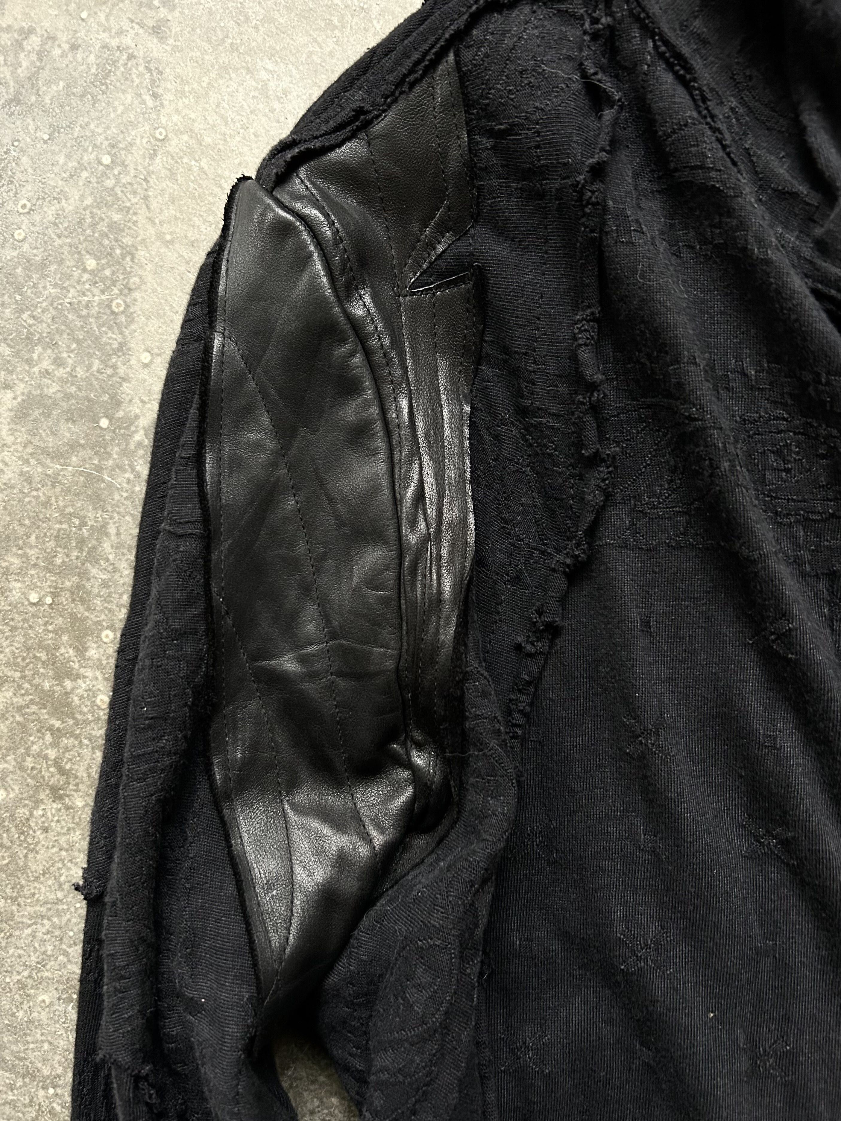 Japanese Brand black patchwork hooded outerwear jacket Size US L / EU 52-54 / 3 - 6 Thumbnail