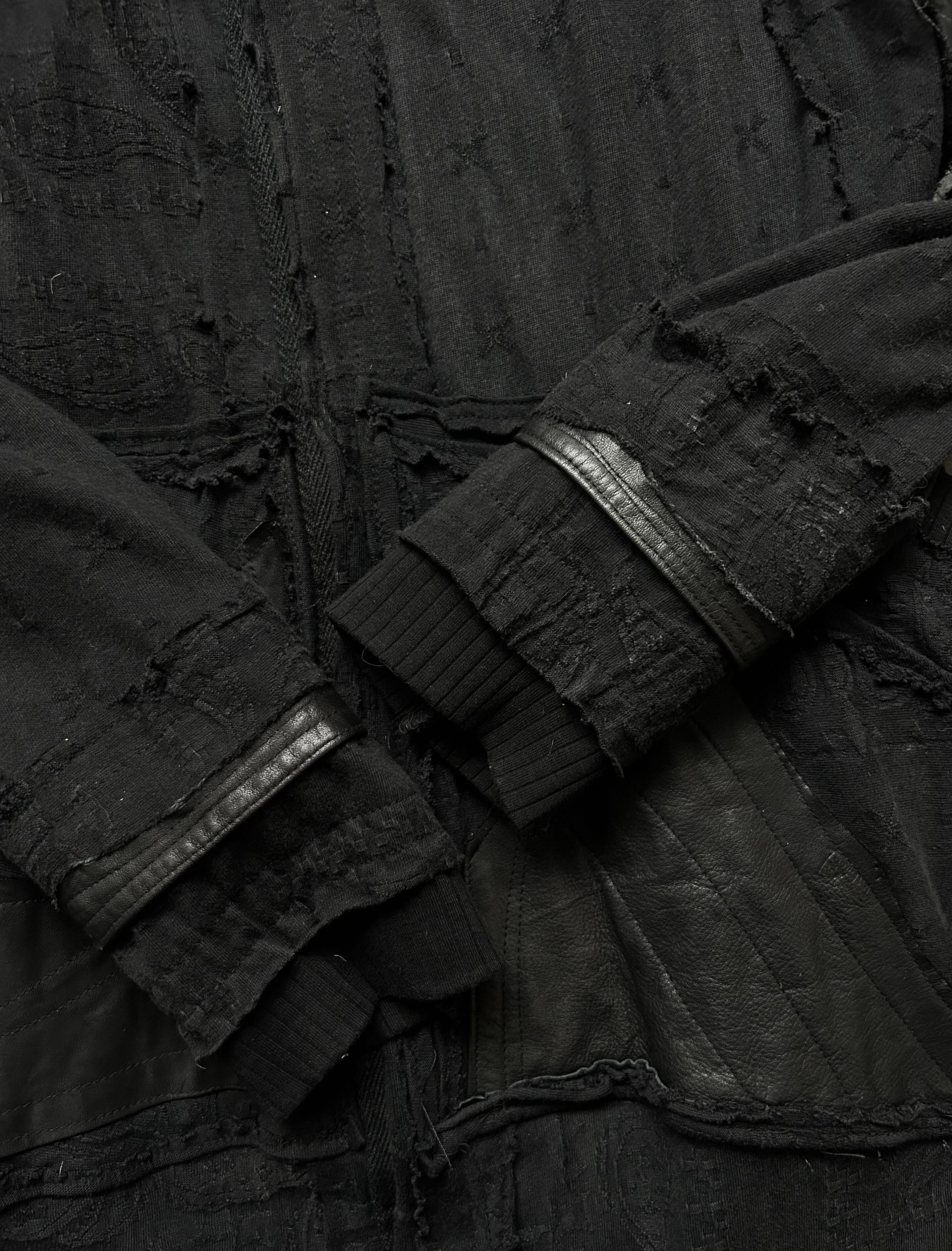 Japanese Brand black patchwork hooded outerwear jacket Size US L / EU 52-54 / 3 - 7 Thumbnail