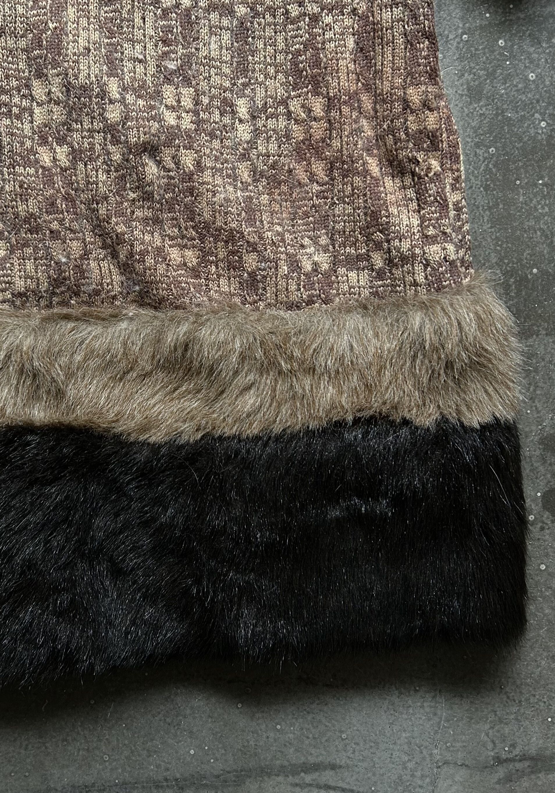 Japanese Brand knitted woven dress with fur sleeves Size M / US 6-8 / IT 42-44 - 9 Thumbnail