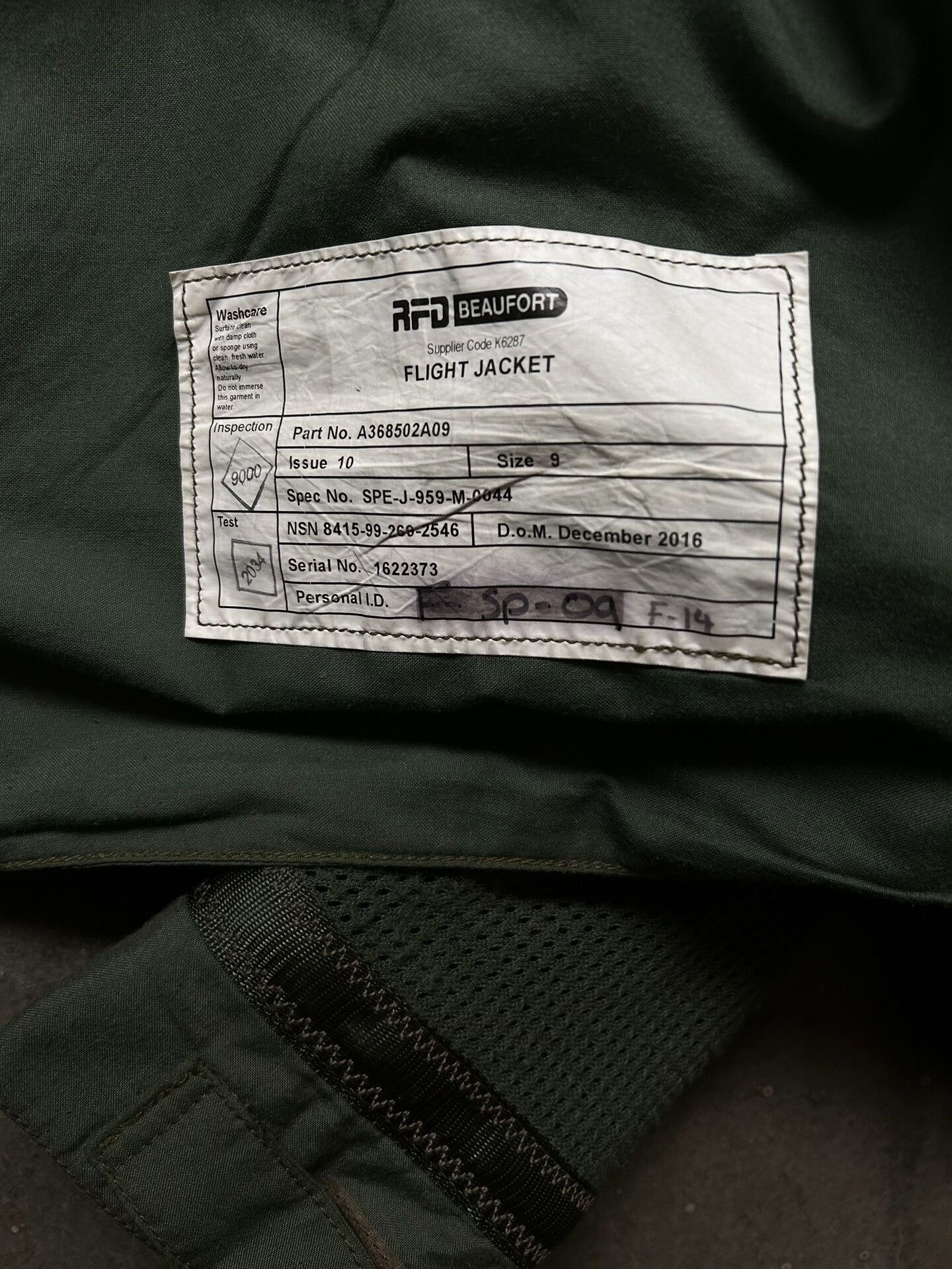 Japanese Brand RFD Beaufot Military Style Flight Jacket Size US L / EU 52-54 / 3 - 6 Thumbnail