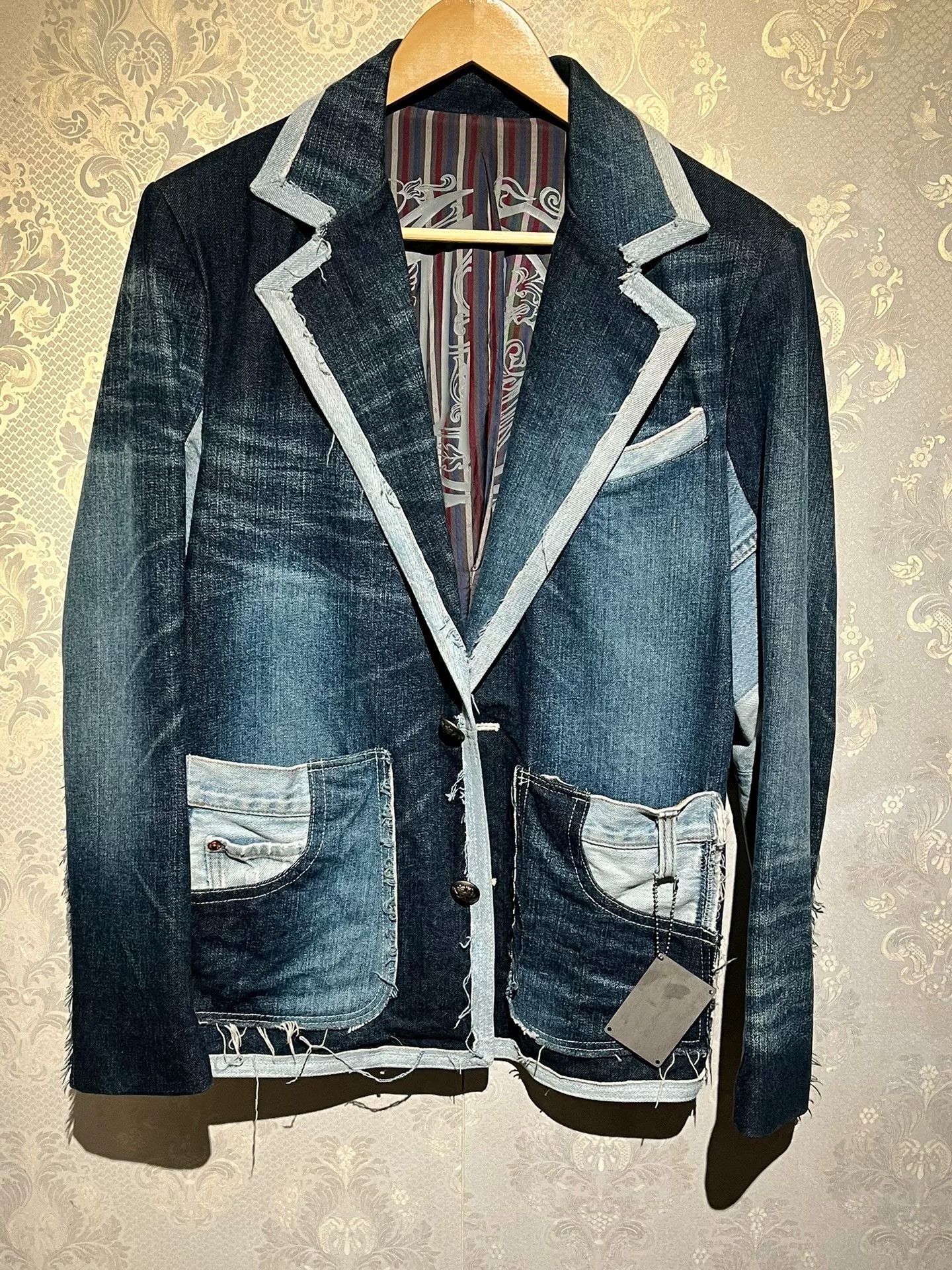 Japanese Brand denim blazer with modern design features Size US M / EU 48-50 / 2 - 7 Thumbnail