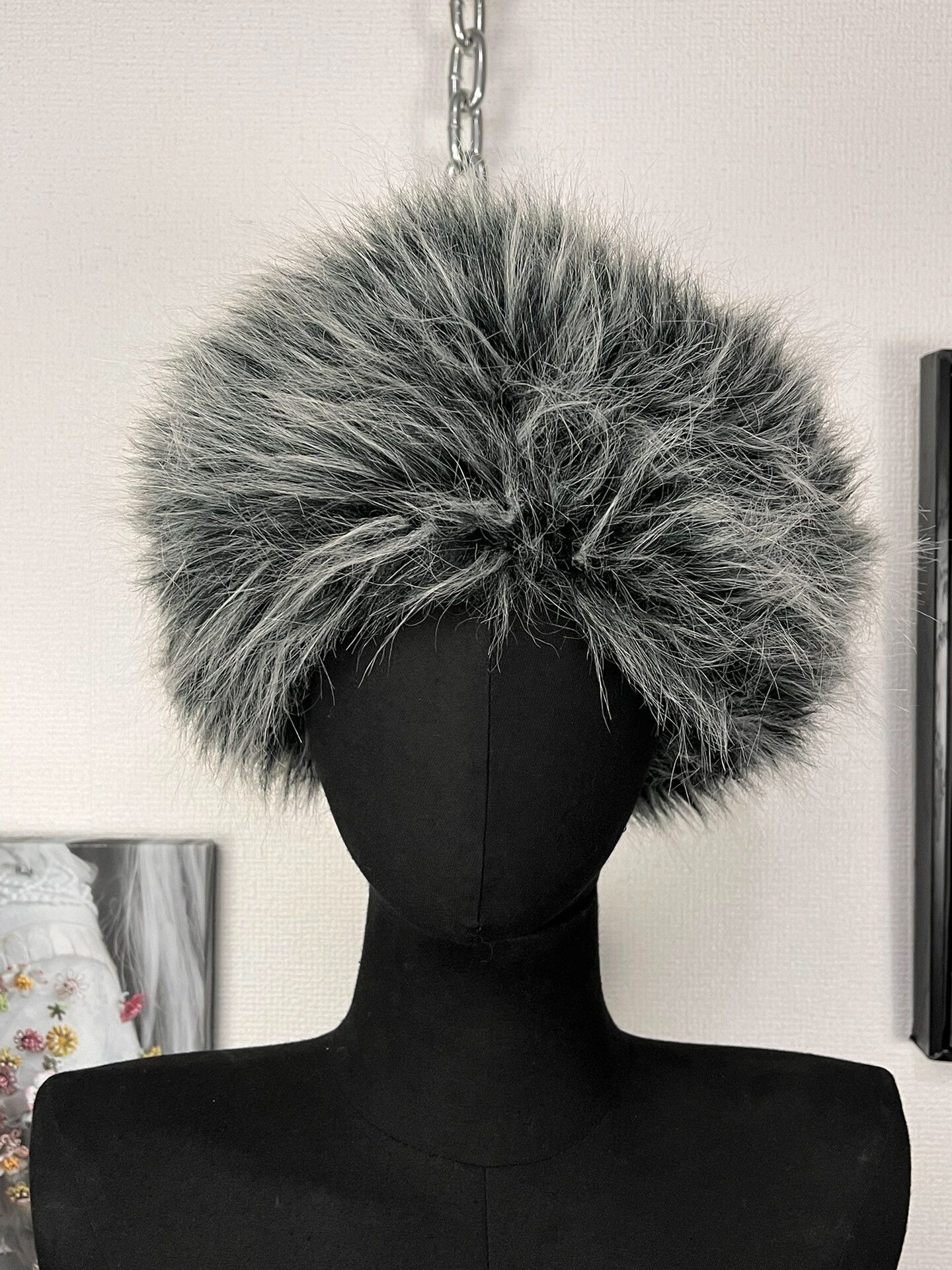 Japanese Brand stylish gray faux fur hat Size ONE SIZE - 2 Thumbnail