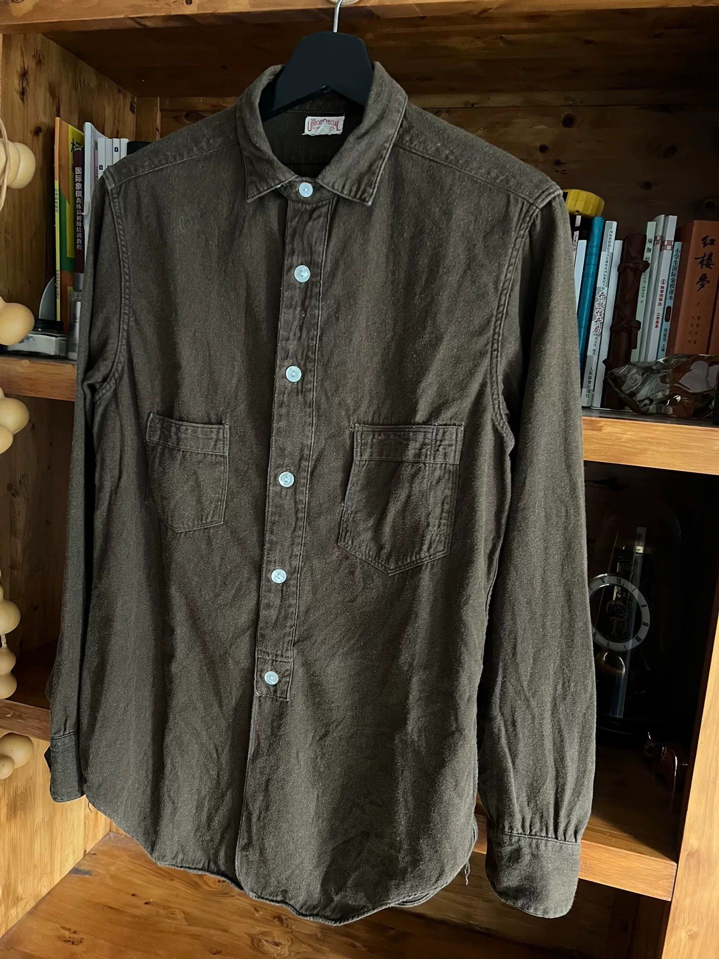 Freewheelers freewheelers flannel work shirt in deep khaki Size US M / EU 48-50 / 2 - 3 Thumbnail