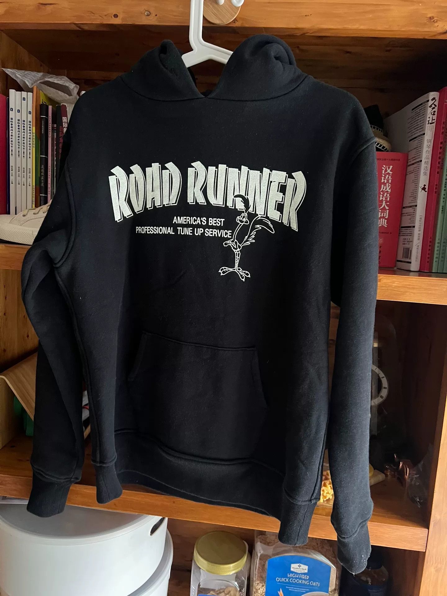 Japanese Brand vintage road runner black hooded sweatshirt Size US M / EU 48-50 / 2 - 2 Thumbnail