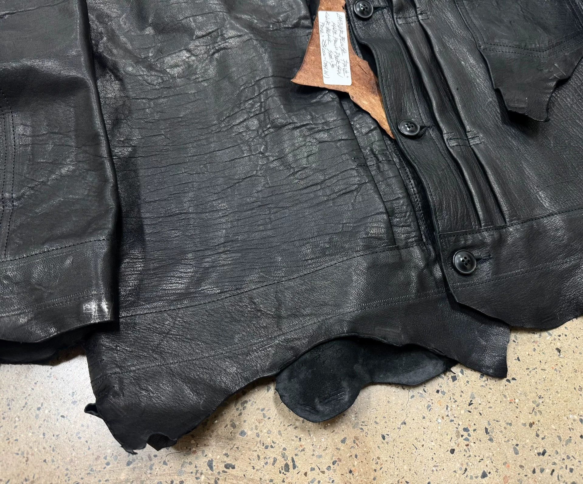 Japanese Brand good karma leather shirt jacket in black Size US M / EU 48-50 / 2 - 5 Thumbnail