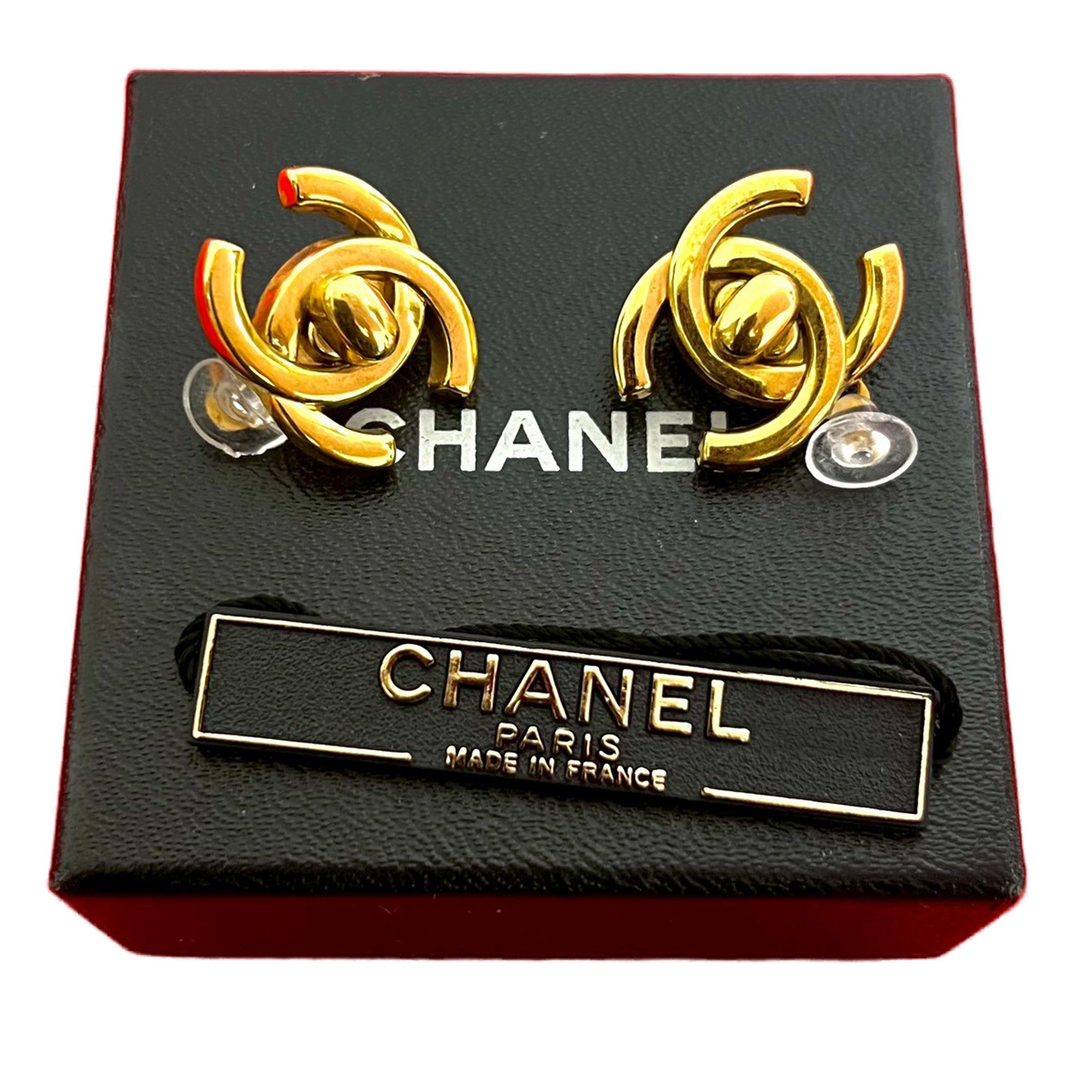 Chanel Chanel CC Gold Plated Turn Lock Clip on Earrings Size ONE SIZE - 10 Thumbnail