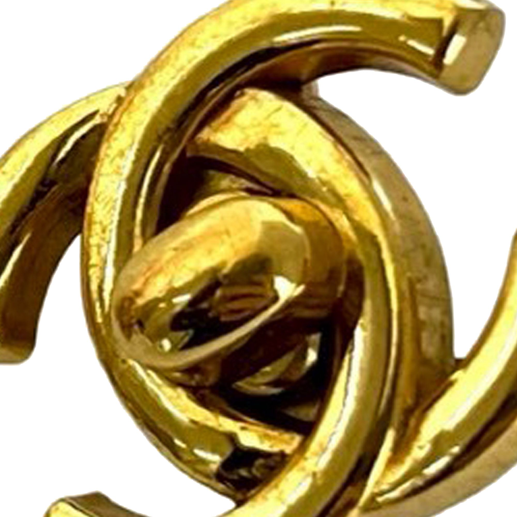 Chanel Chanel CC Gold Plated Turn Lock Clip on Earrings Size ONE SIZE - 6 Thumbnail