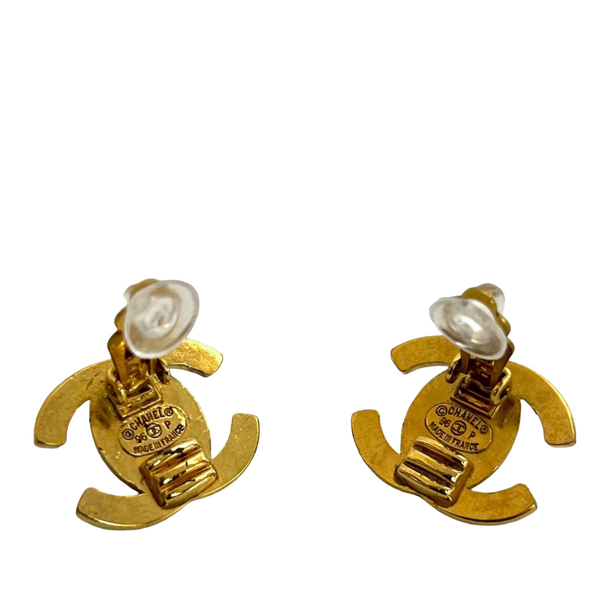 Chanel Chanel CC Gold Plated Turn Lock Clip on Earrings Size ONE SIZE - 2 Thumbnail
