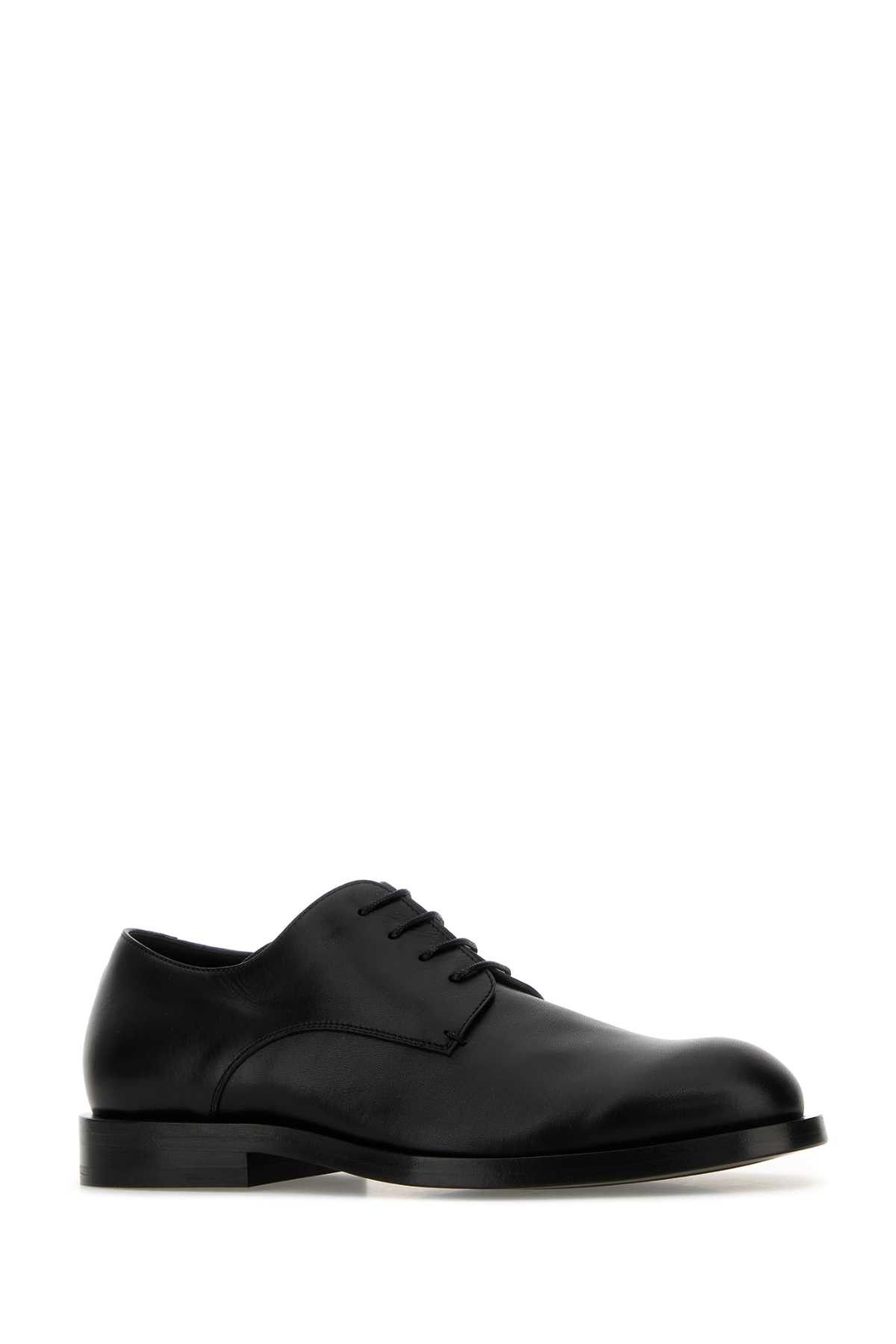 Jil Sander Black Leather Lace-Up Shoes Size US 7 / EU 40 - 2 Thumbnail