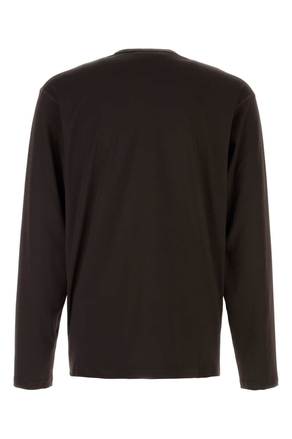 Jil Sander Chocolate Stretch Polyester T-Shirt Size US XL / EU 56 / 4 - 2 Thumbnail