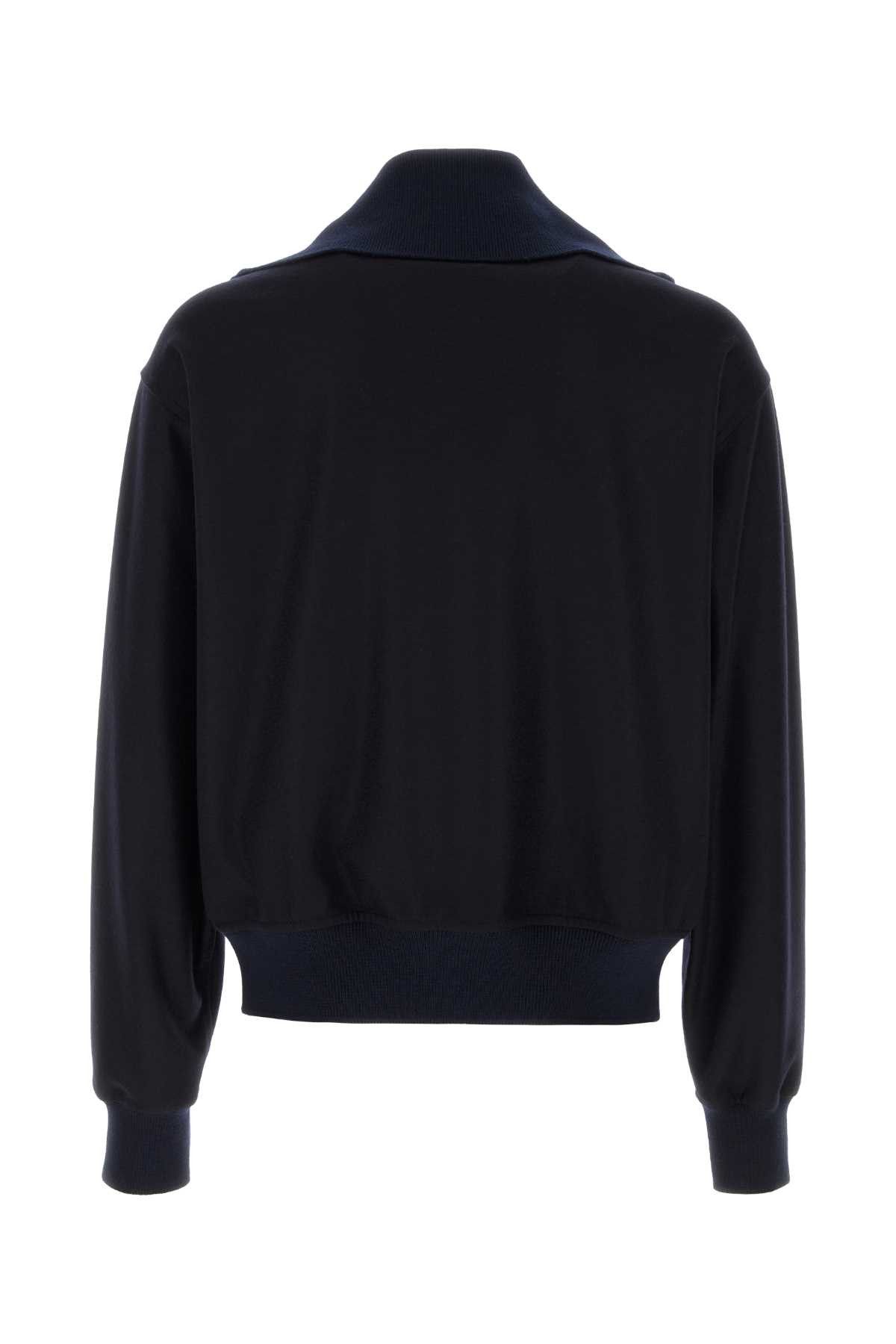 Jil Sander Midnight Blue Wool Cardigan Size US L / EU 52-54 / 3 - 2 Thumbnail