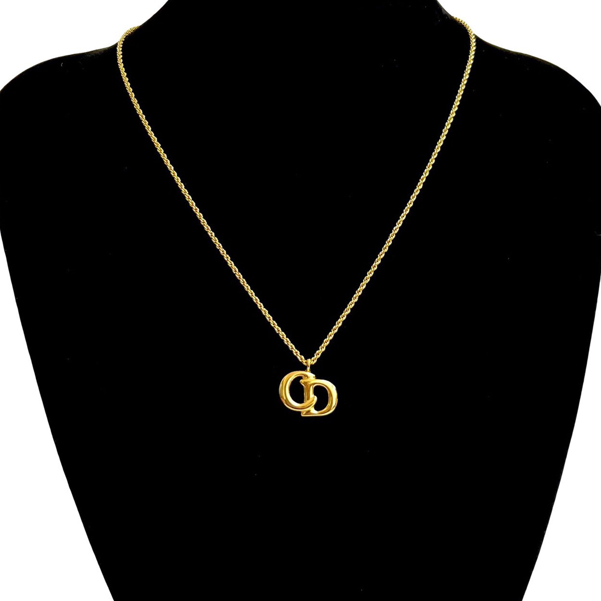 Dior Dior Gold Plated CD Logo Pendant Necklace Size ONE SIZE - 5 Thumbnail