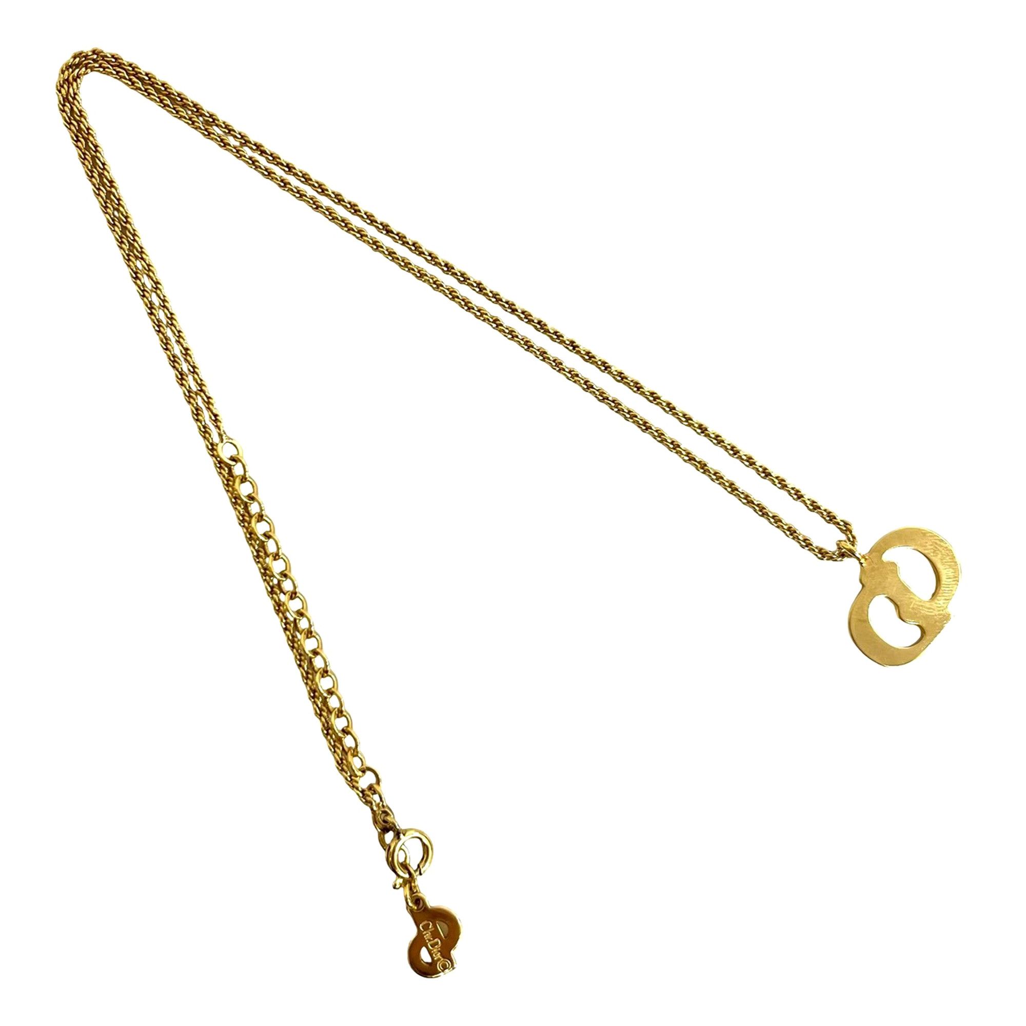 Dior Dior Gold Plated CD Logo Pendant Necklace Size ONE SIZE - 2 Thumbnail