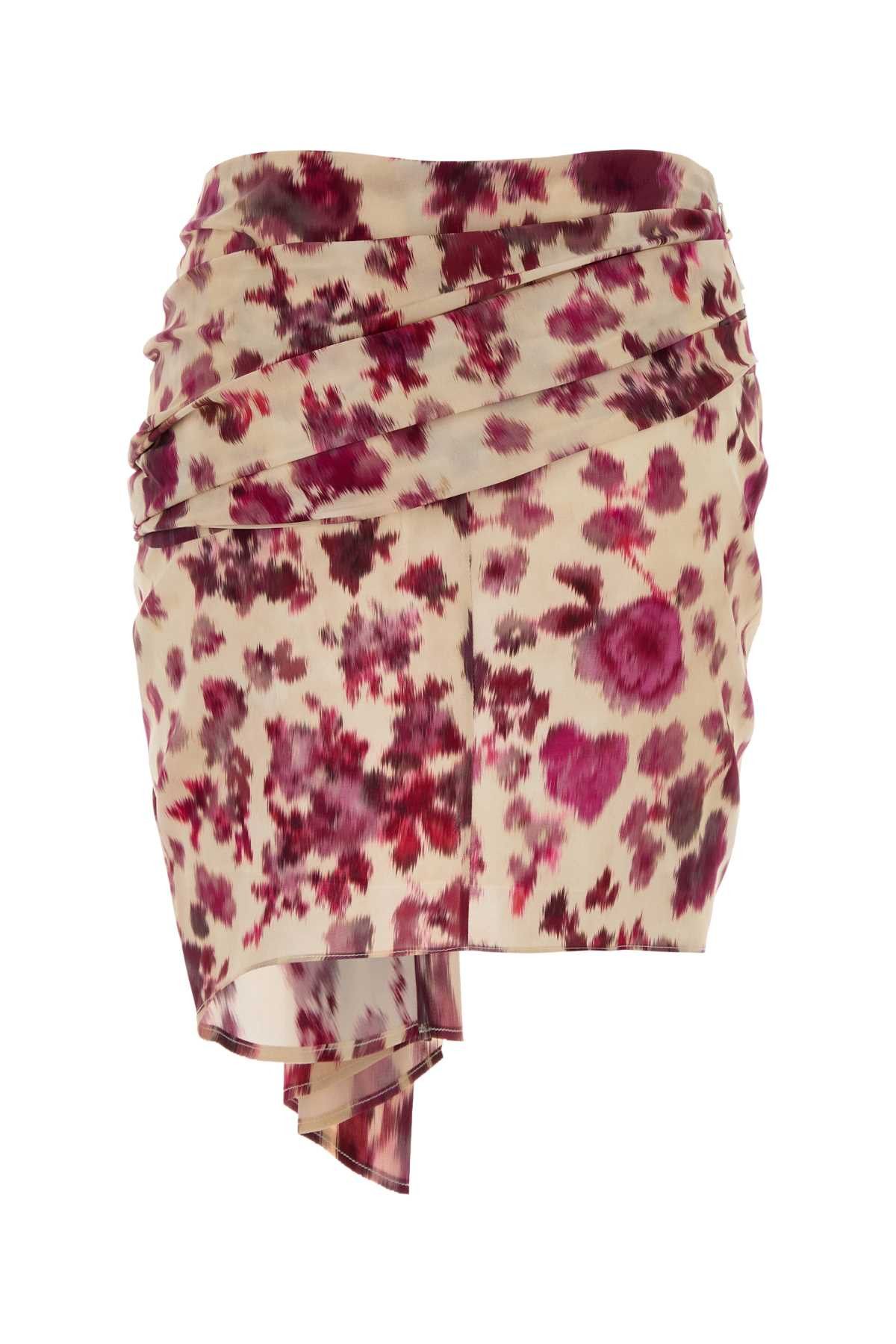 Isabel Marant Printed Stretch Silk Ovia Mini Skirt Size 30" / US 8 / IT 44 - 2 Thumbnail