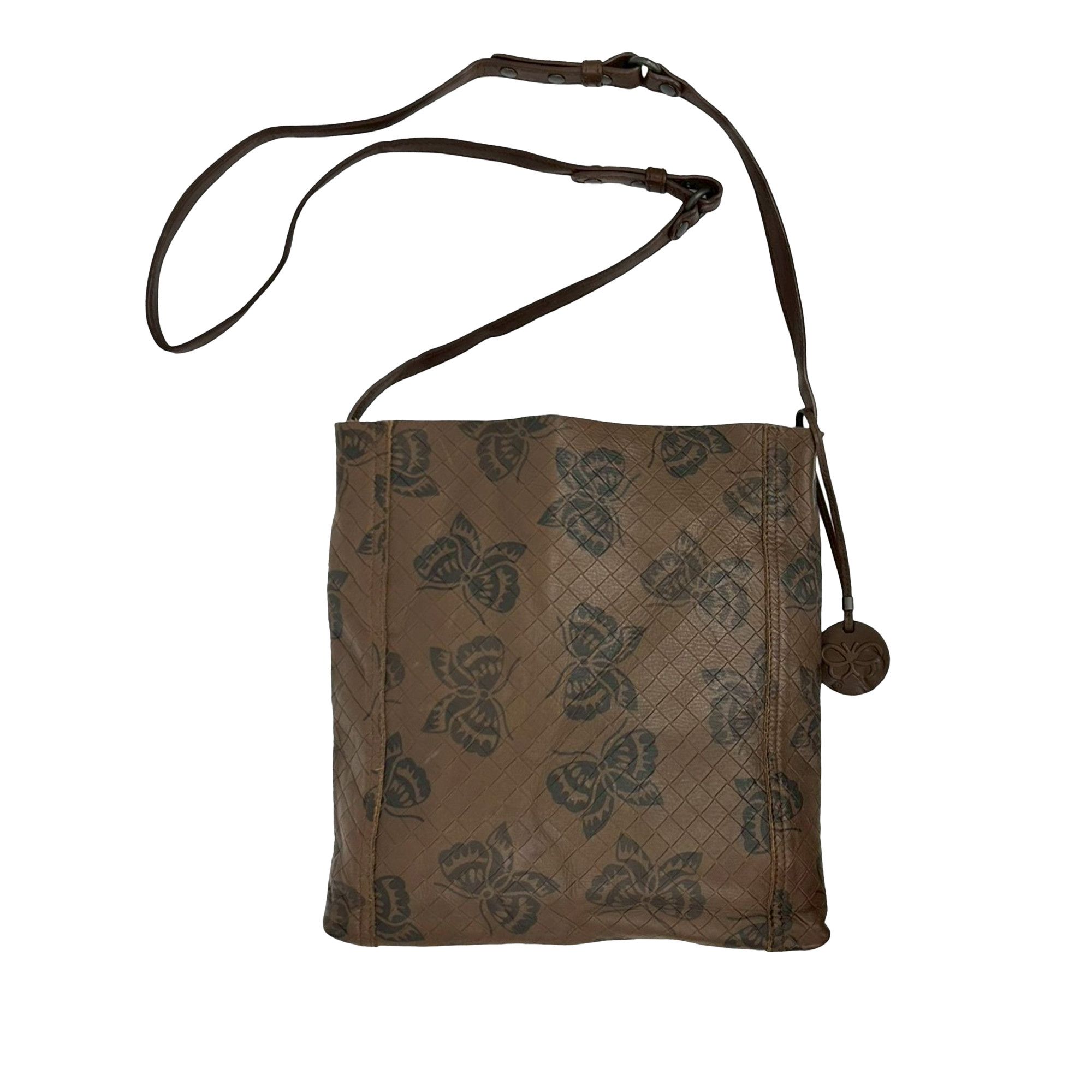 Bottega Veneta Bottega Veneta Leather Intrecciomirage Butterfly Crossbody Size ONE SIZE - 2 Thumbnail