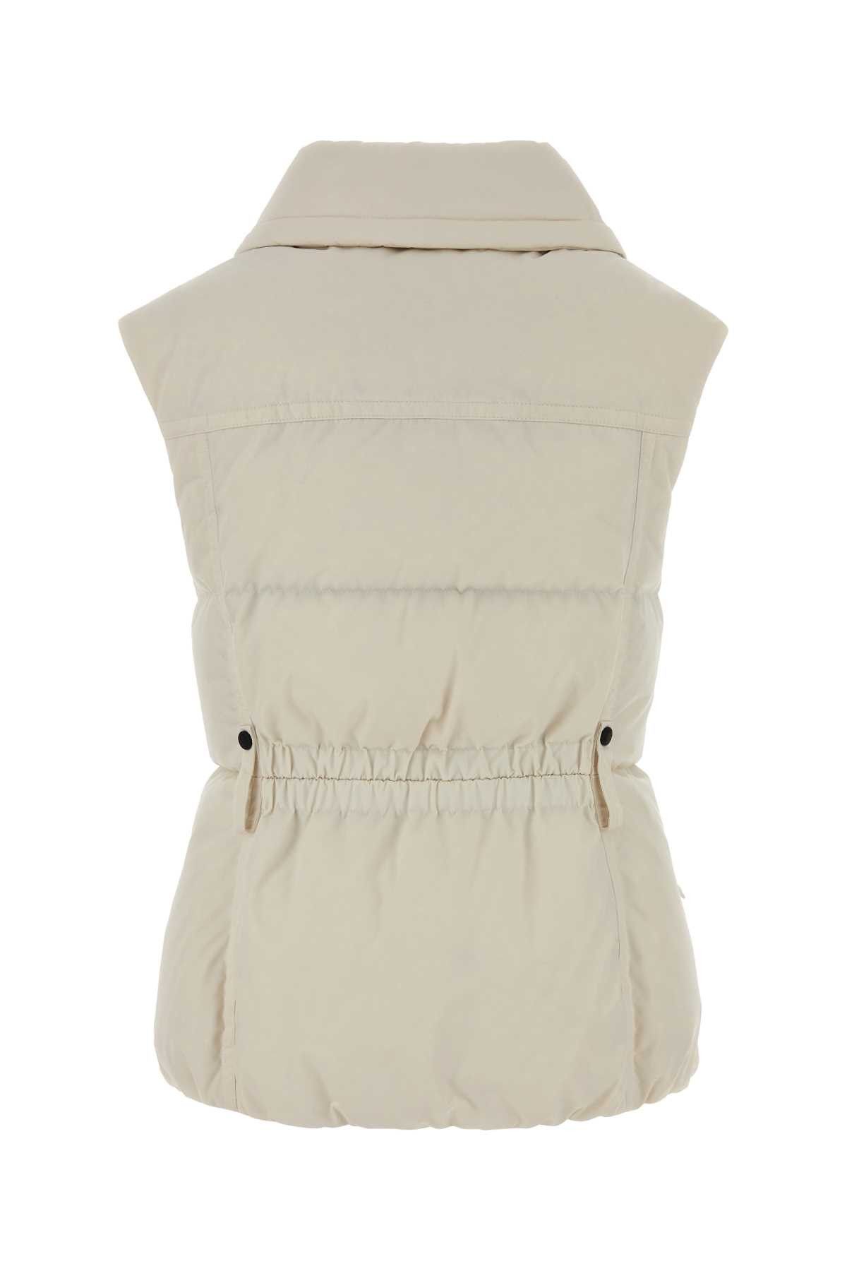Moncler Grenoble Ivory Polyester Sleeveless Hallaine Down Jacket Size XS / US 0-2 / IT 36-38 - 2 Thumbnail