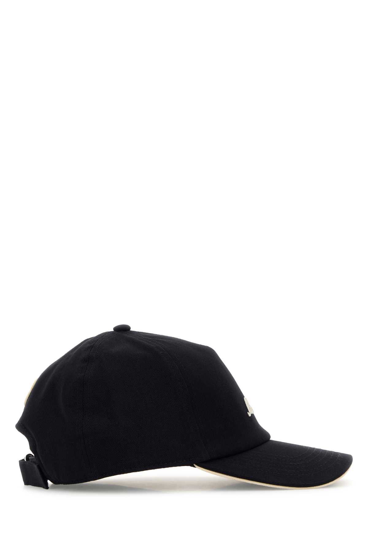 Moncler Black Cotton Baseball Cap Size ONE SIZE - 2 Thumbnail