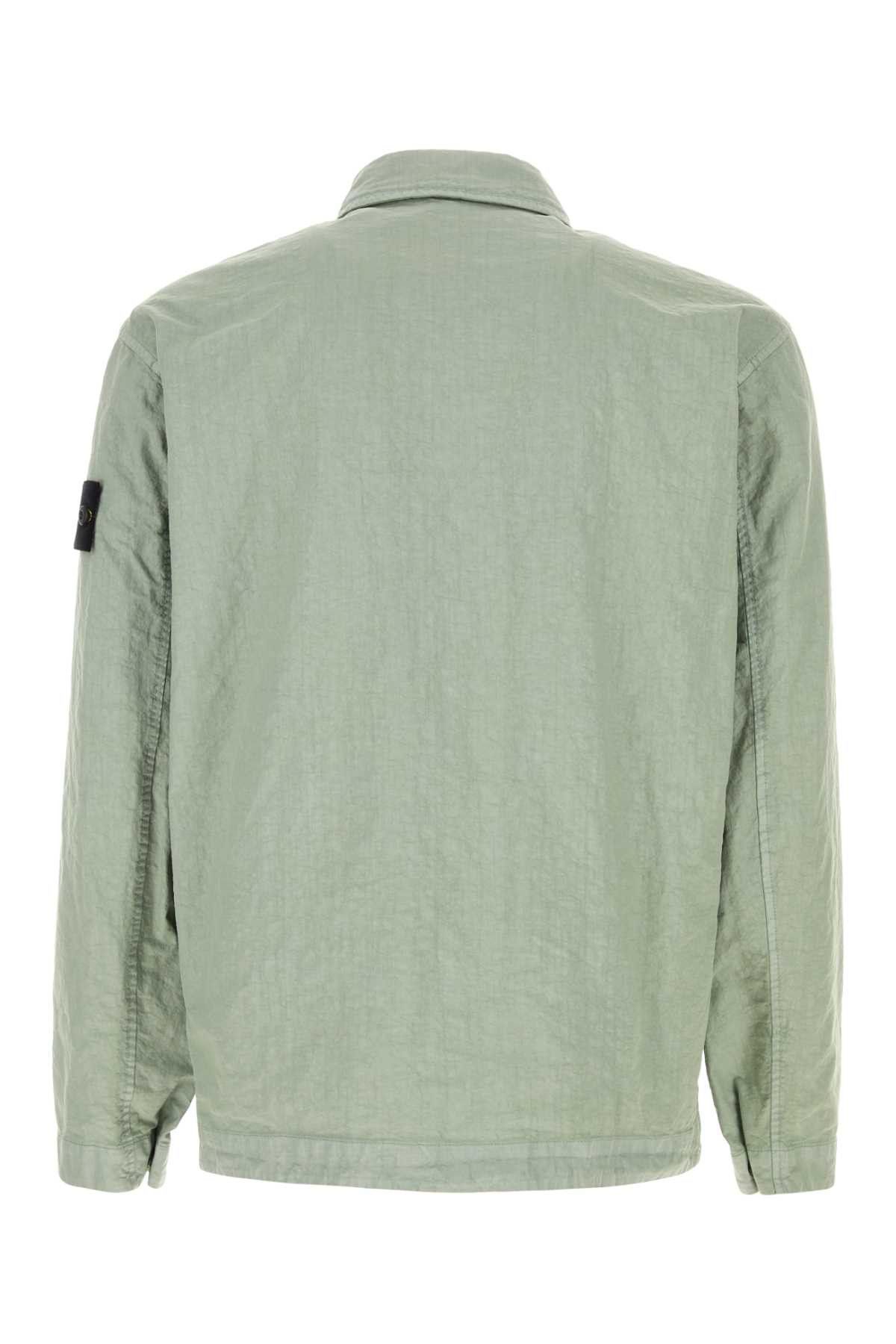 Stone Island Sage Green Nylon Shirt Size US M / EU 48-50 / 2 - 2 Thumbnail