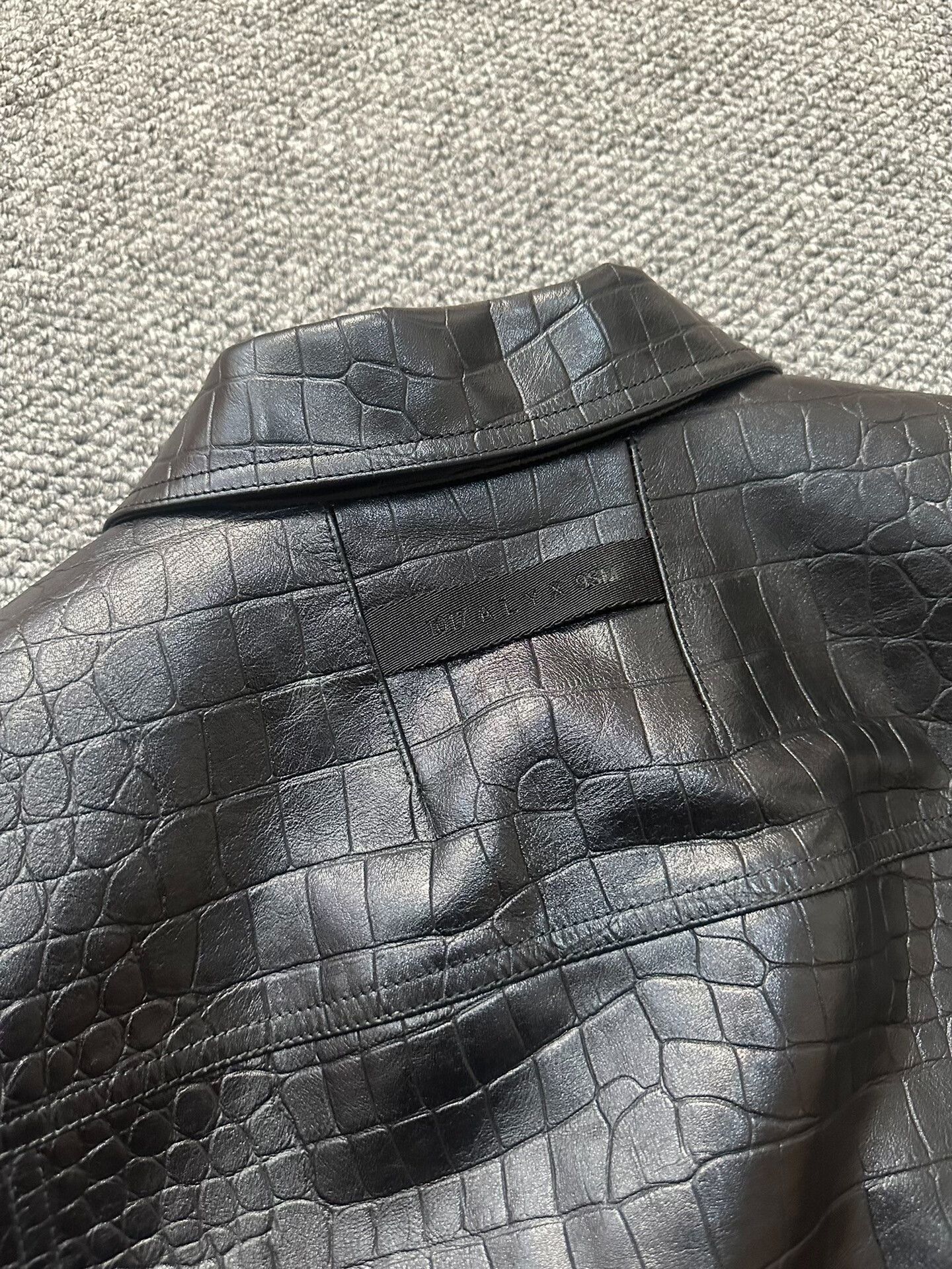 1017 ALYX 9SM black leather shirt jacket with unique texture Size US M / EU 48-50 / 2 - 7 Thumbnail