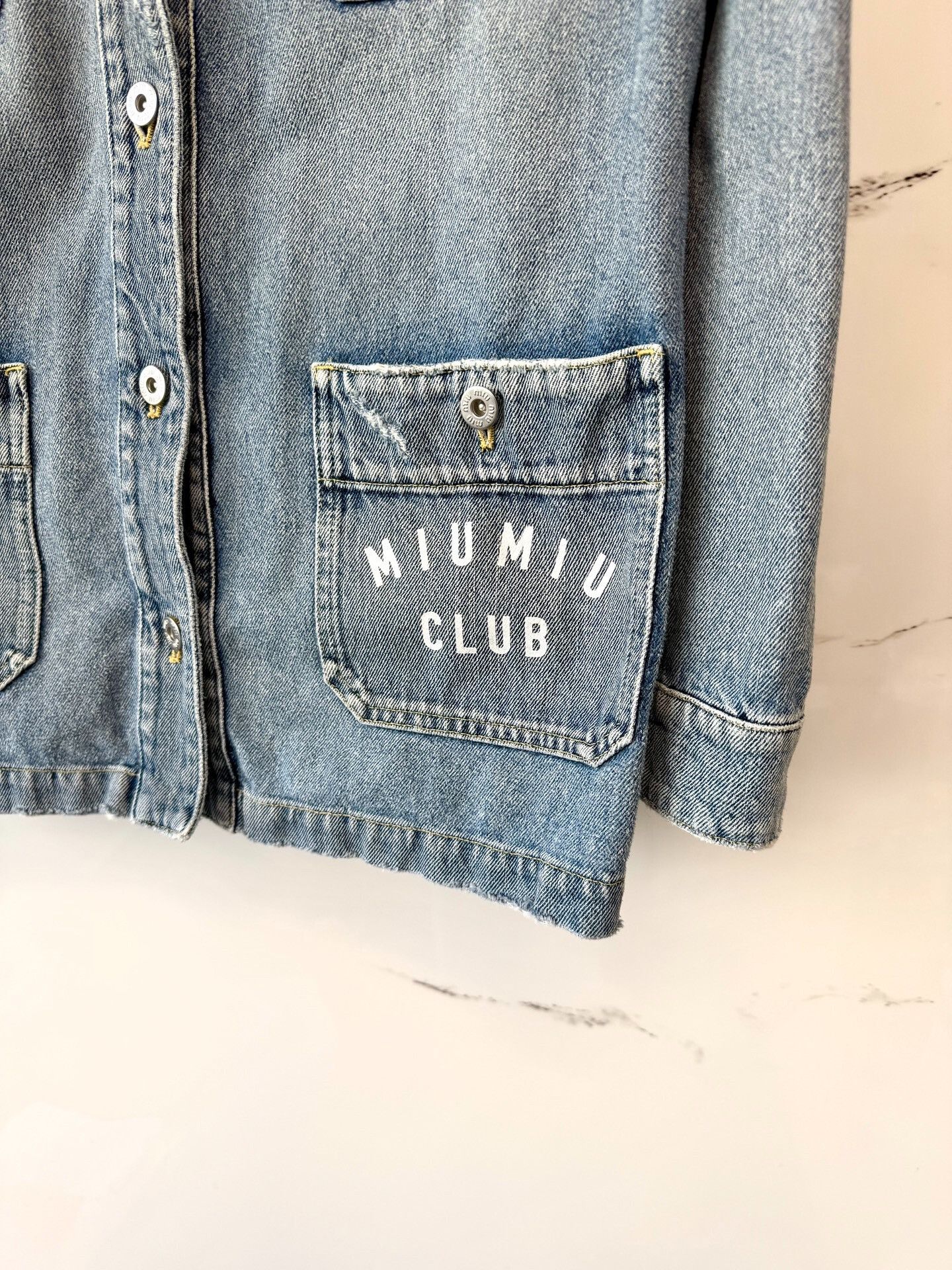 Miu Miu miumiu denim jacket with pockets Size M / US 6-8 / IT 42-44 - 4 Thumbnail