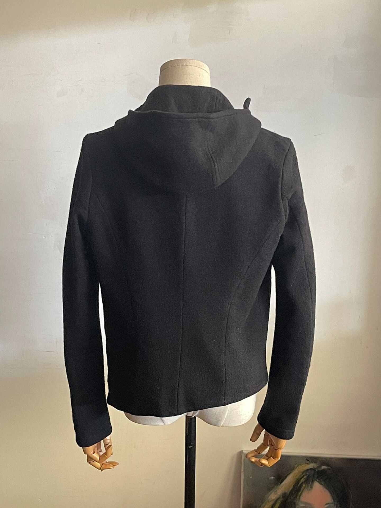 Ann Demeulemeester Ann Demeulemeester Black Wool Hoodie Size XS / US 0-2 / IT 36-38 - 5 Thumbnail