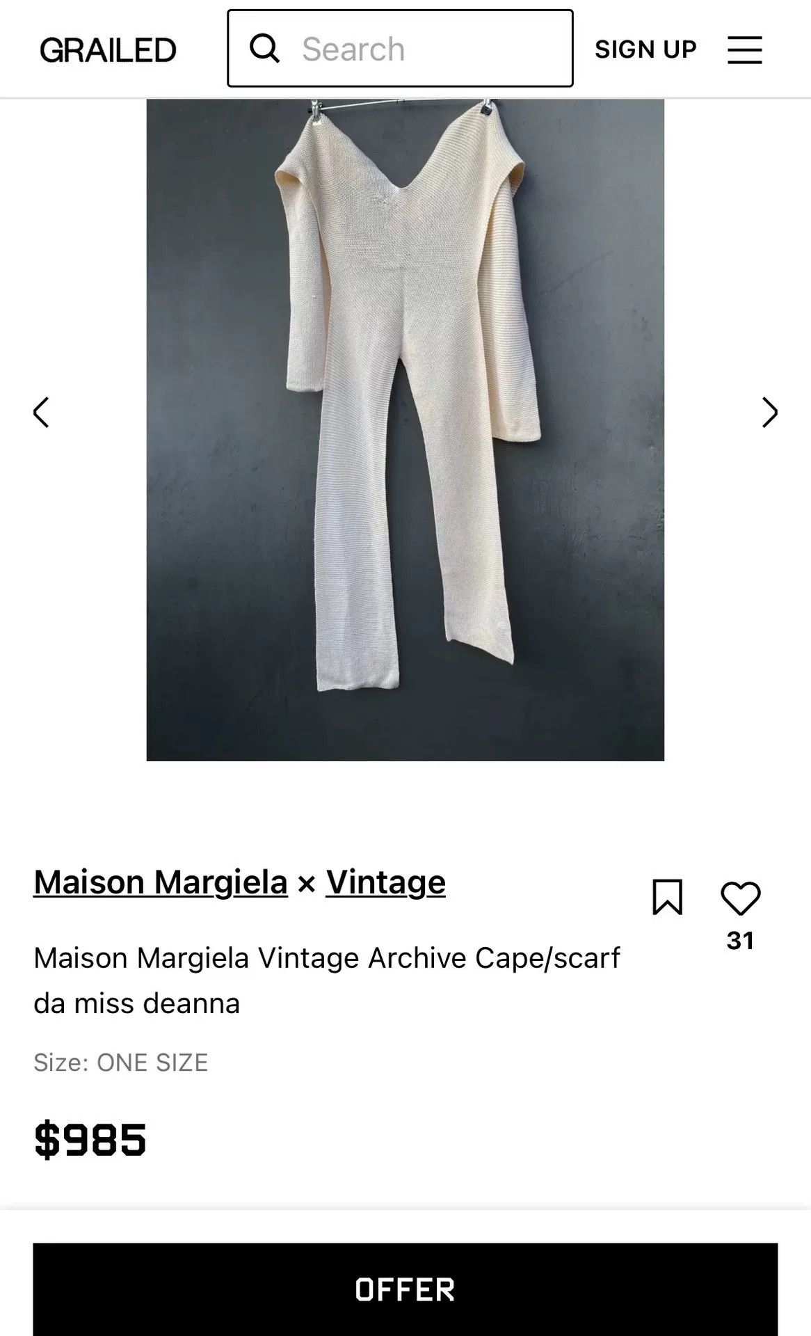 Maison Margiela Maison Martin Margiela 90s Asymmetrical Scarf Vest Size US M / EU 48-50 / 2 - 7 Thumbnail