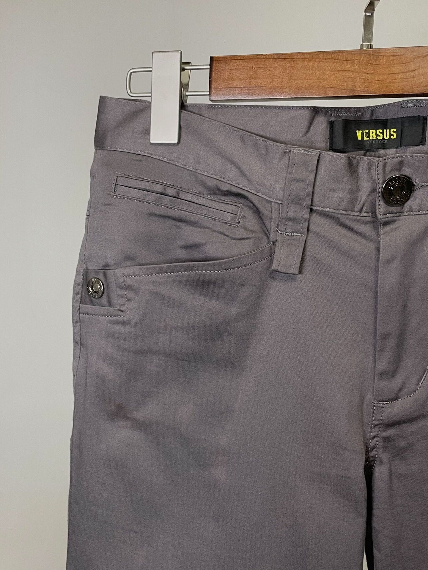 Versace versace gray straight-leg trousers for men Size US 30 / EU 46 - 2 Thumbnail