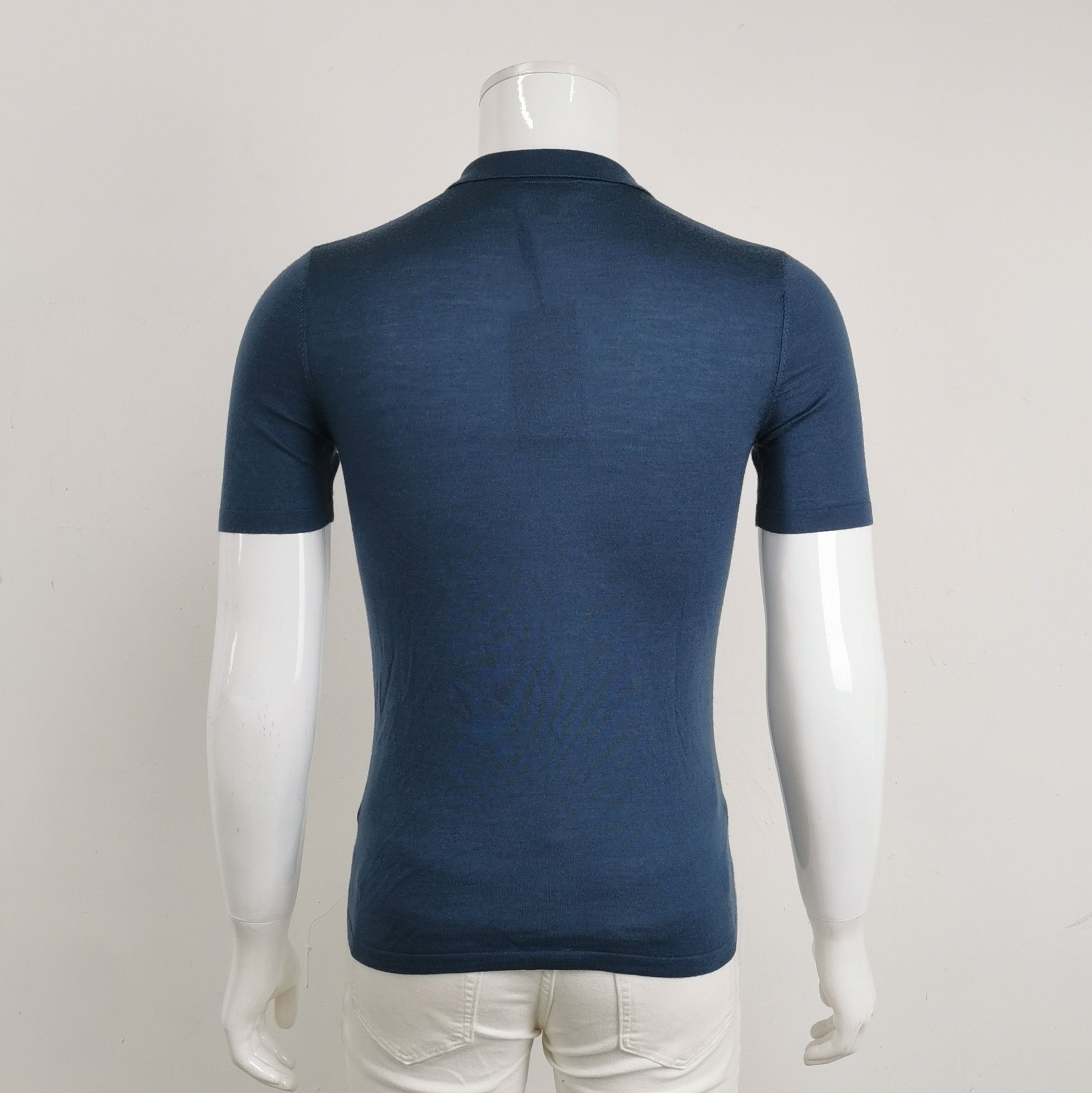 Burberry Burberry Wool Silk Blend Short Sleeve Polo 0079 Size US S / EU 44-46 / 1 - 2 Thumbnail