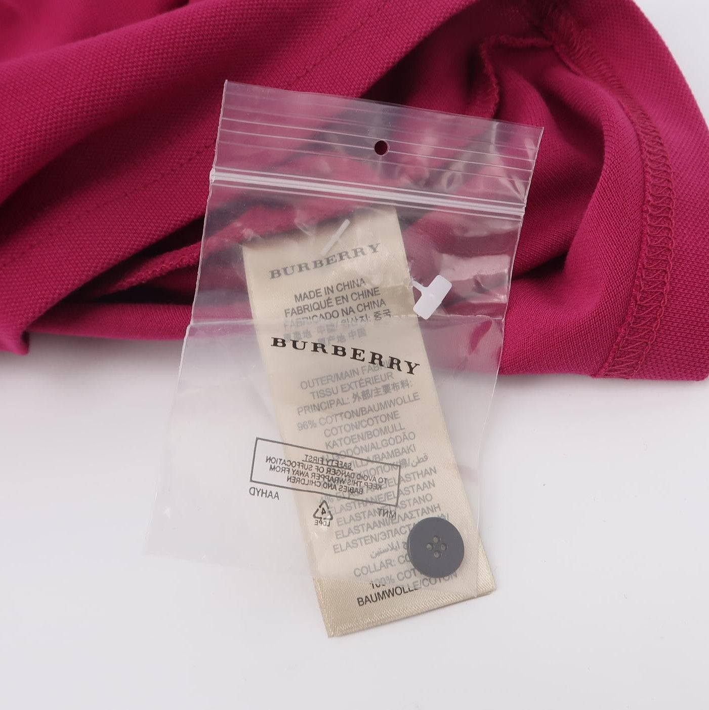 Burberry Burberry Brit Pink Cotton Logo T-Shirt 0079 Size US XS / EU 42 / 0 - 6 Thumbnail