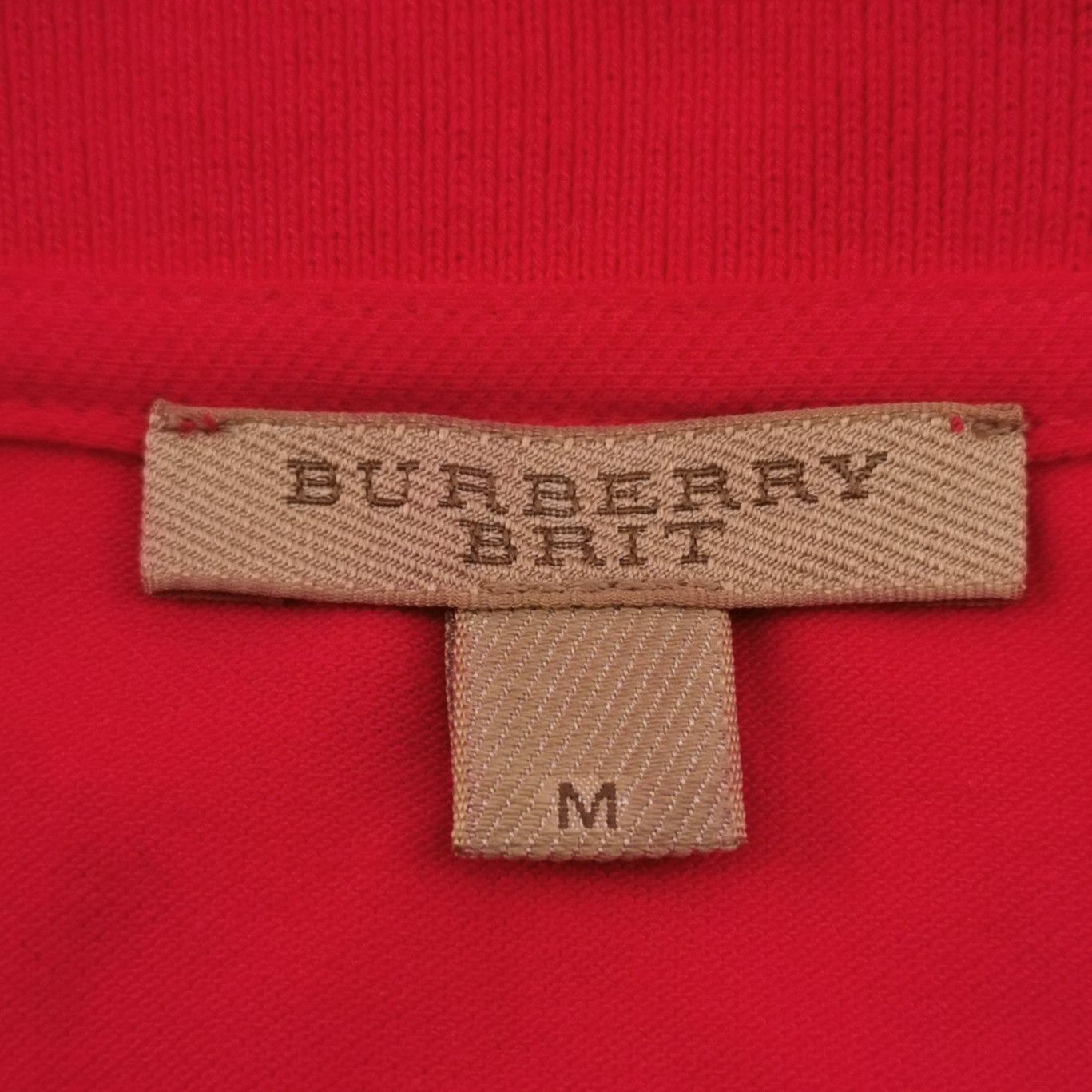 Burberry Burberry Embroidered Logo Polo Shirt in Red 0079 Size US M / EU 48-50 / 2 - 7 Thumbnail