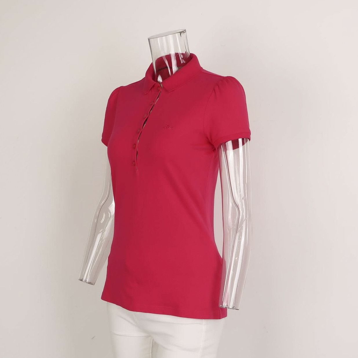 Burberry Burberry Embroidered Logo Polo Shirt in Red 0079 Size US M / EU 48-50 / 2 - 2 Thumbnail